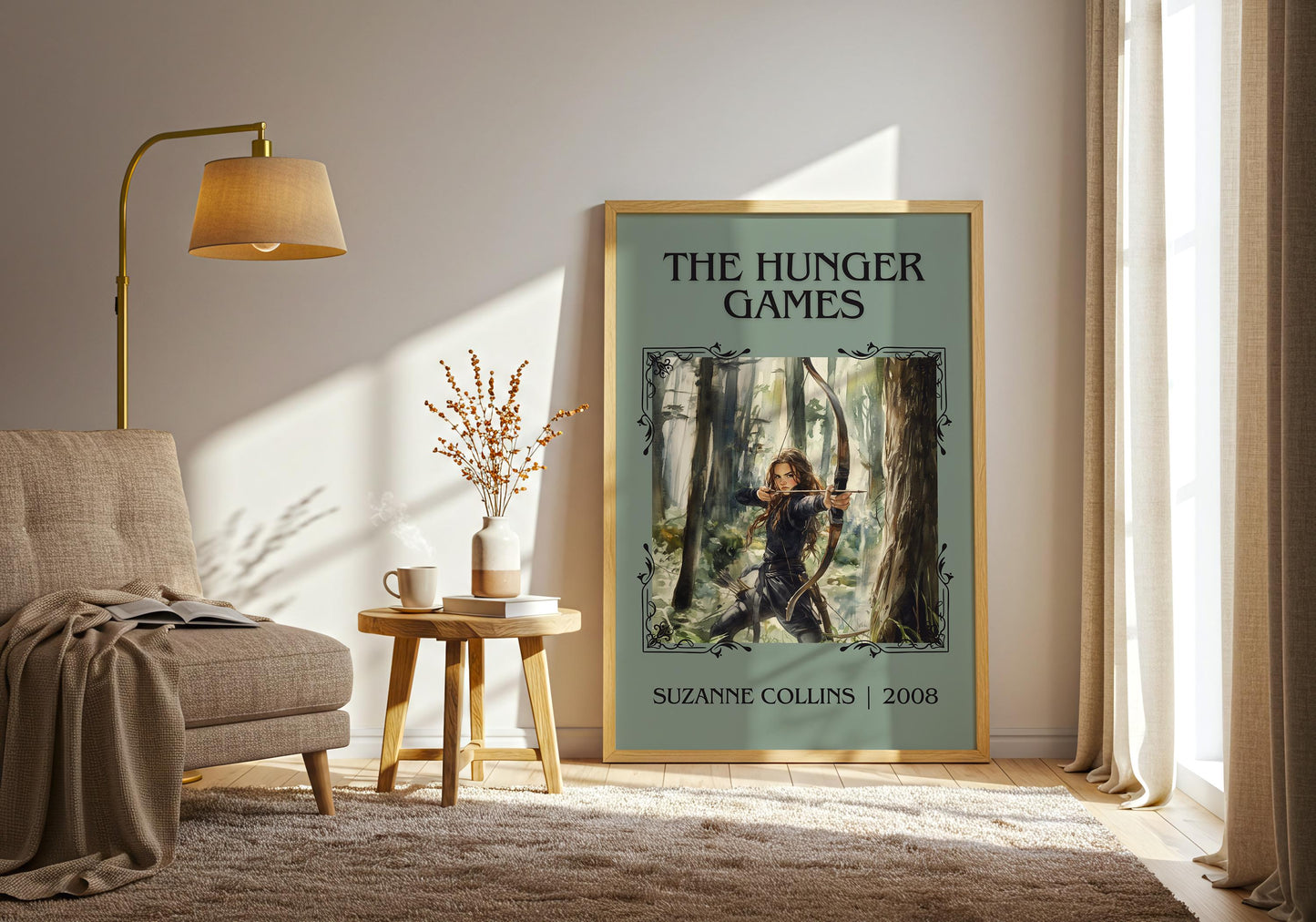 The Hunger Games by Suzanne Collins | Descriptive Book Poster | Minimalist