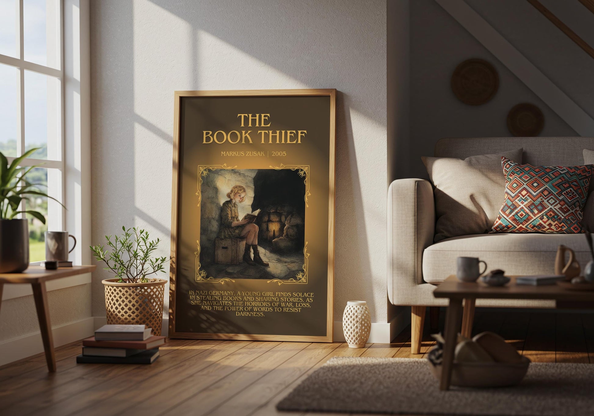 The Book Thief by Markus Zusak | Descriptive Book Poster | Blurby