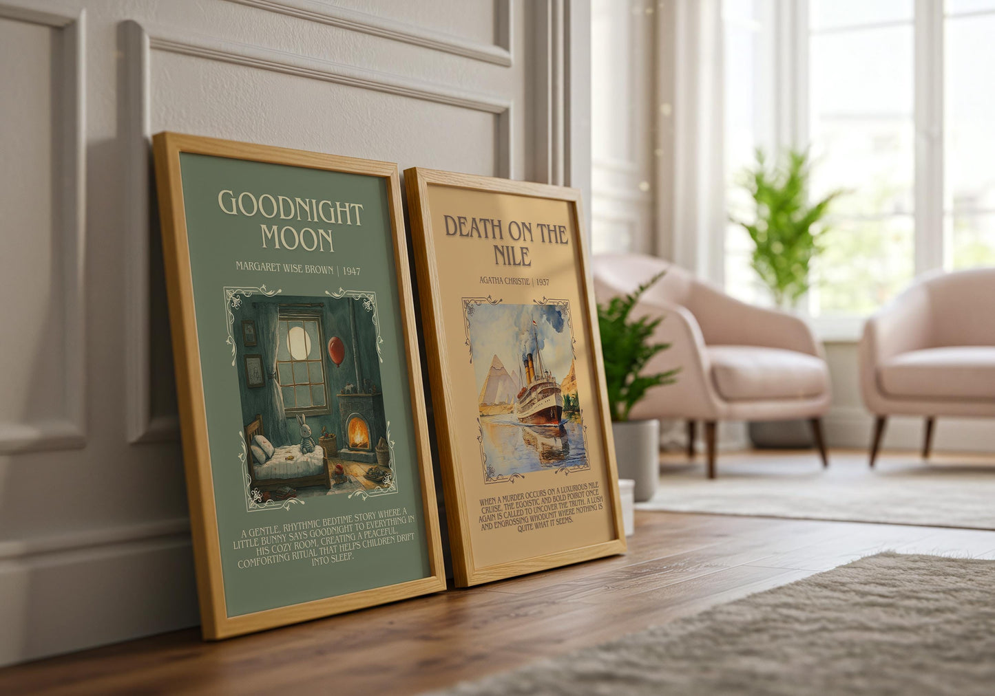 Goodnight Moon by Margaret Wise Brown | Descriptive Book Poster | Blurby