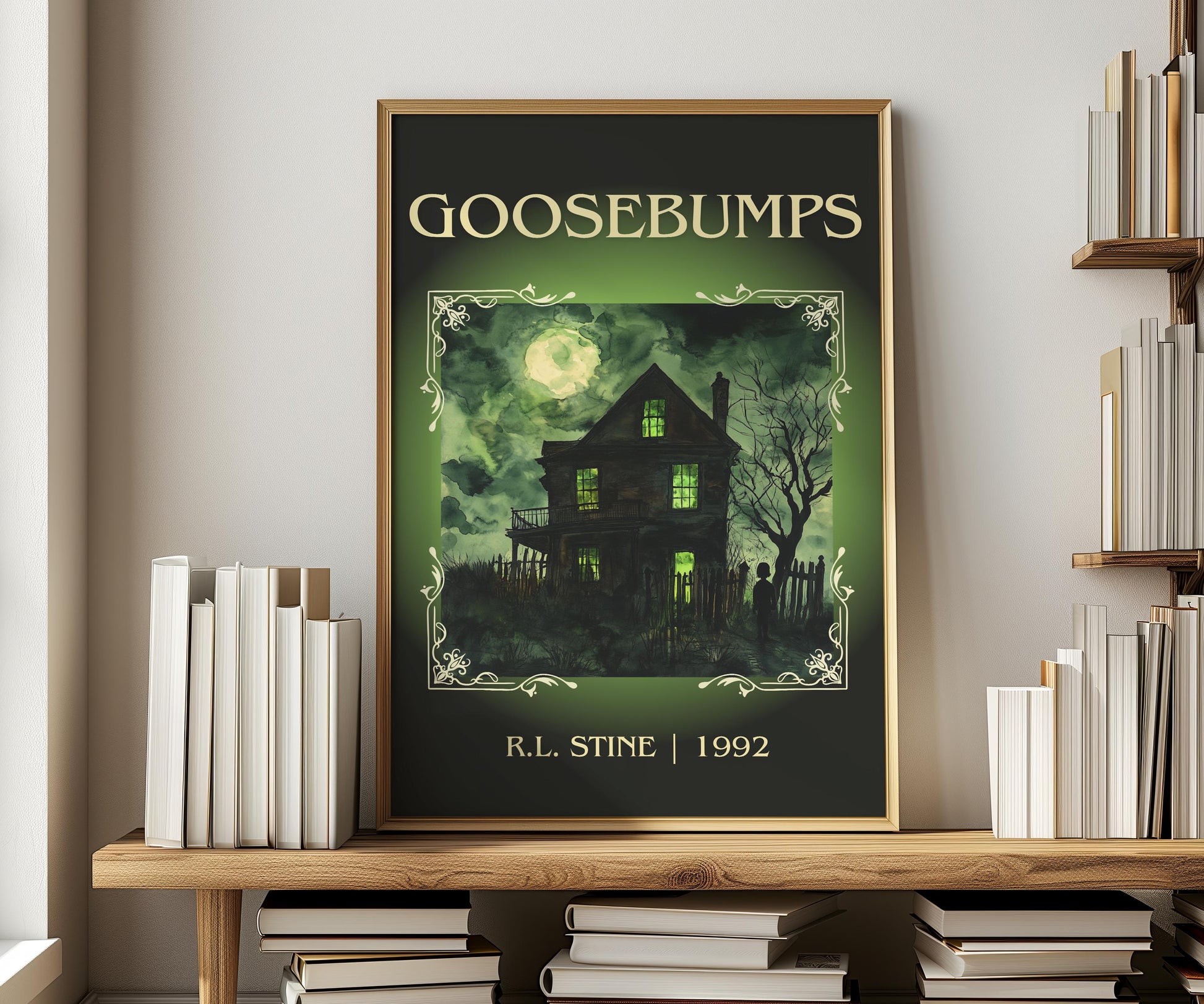 Goosebumps by R.L. Stine | Descriptive Book Poster | Minimalist