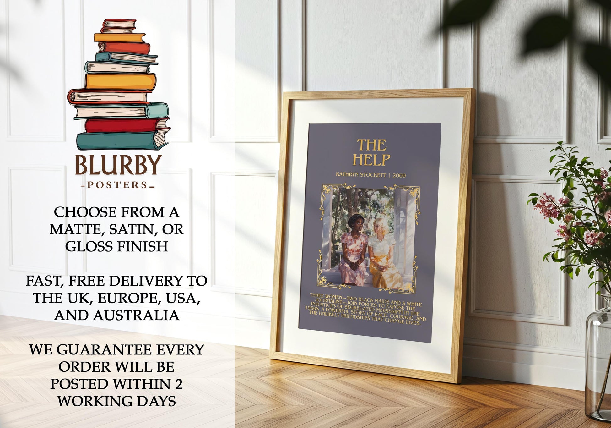 The Help by Kathryn Stockett | Descriptive Book Poster | Blurby