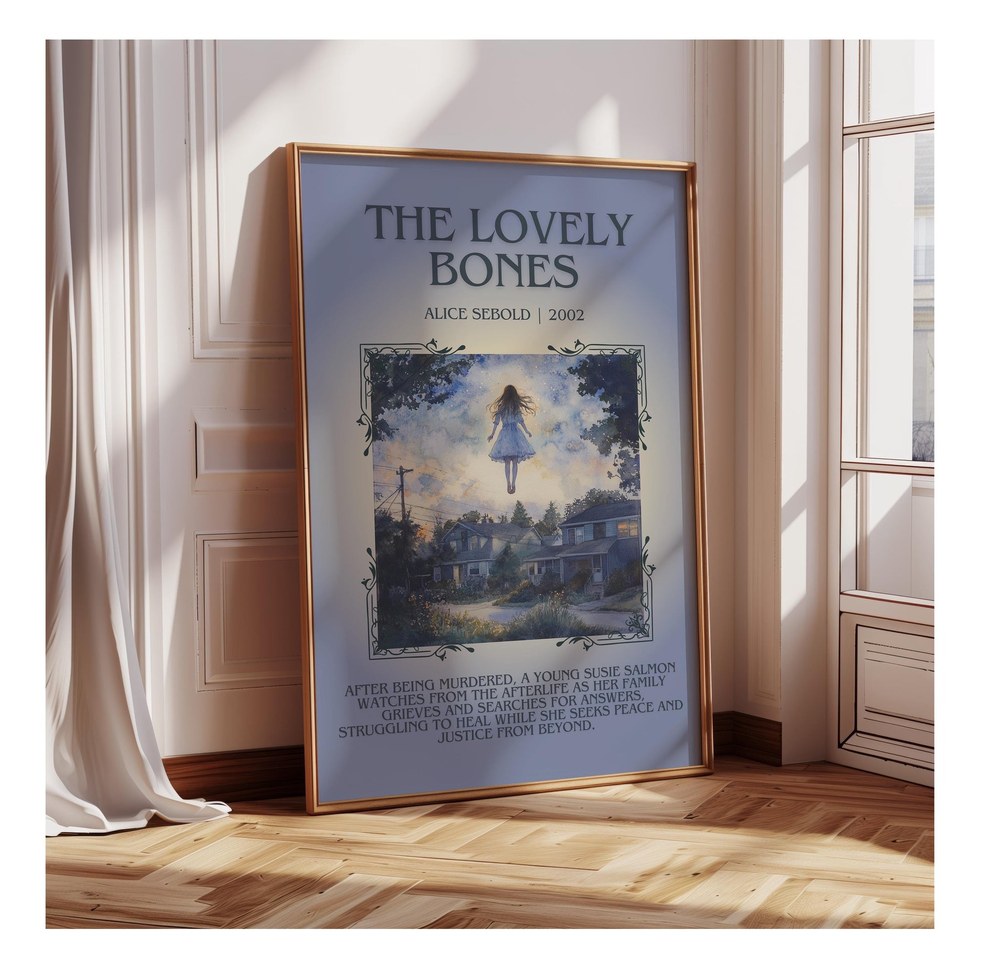 The Lovely Bones by Alice Sebold | Descriptive Book Poster | Blurby
