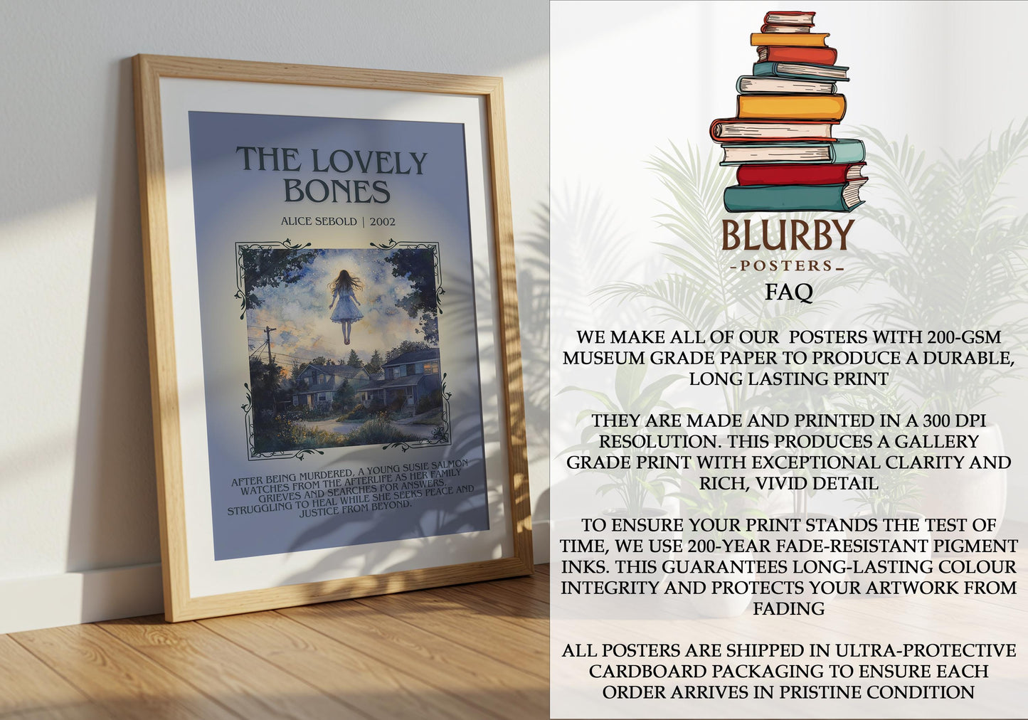 The Lovely Bones by Alice Sebold | Descriptive Book Poster | Blurby