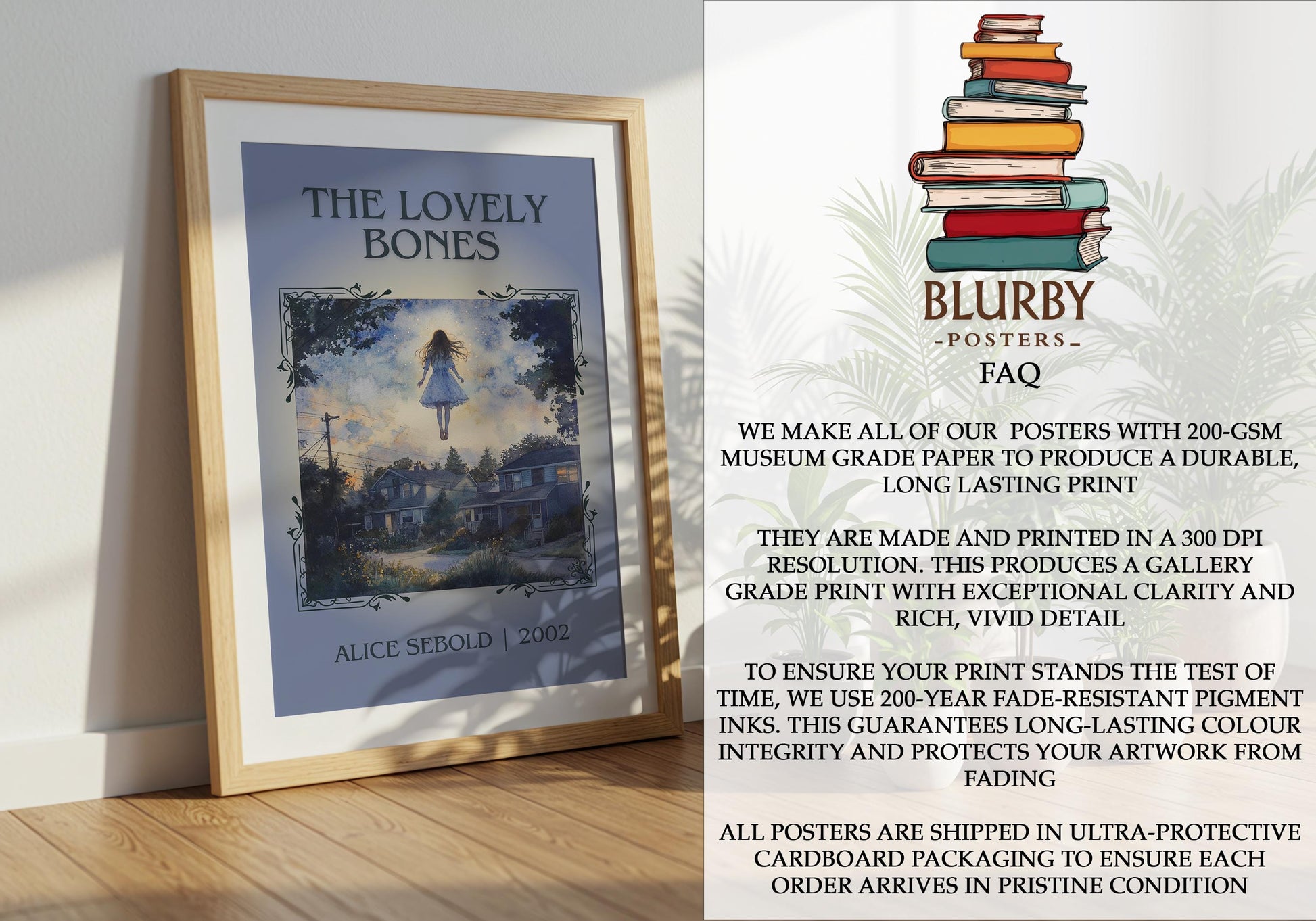 The Lovely Bones by Alice Sebold | Descriptive Book Poster | Minimalist