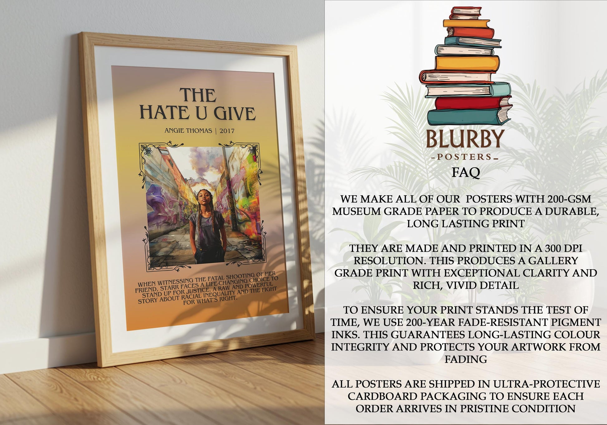 The Hate U Give by Angie Thomas | Descriptive Book Poster | Blurby