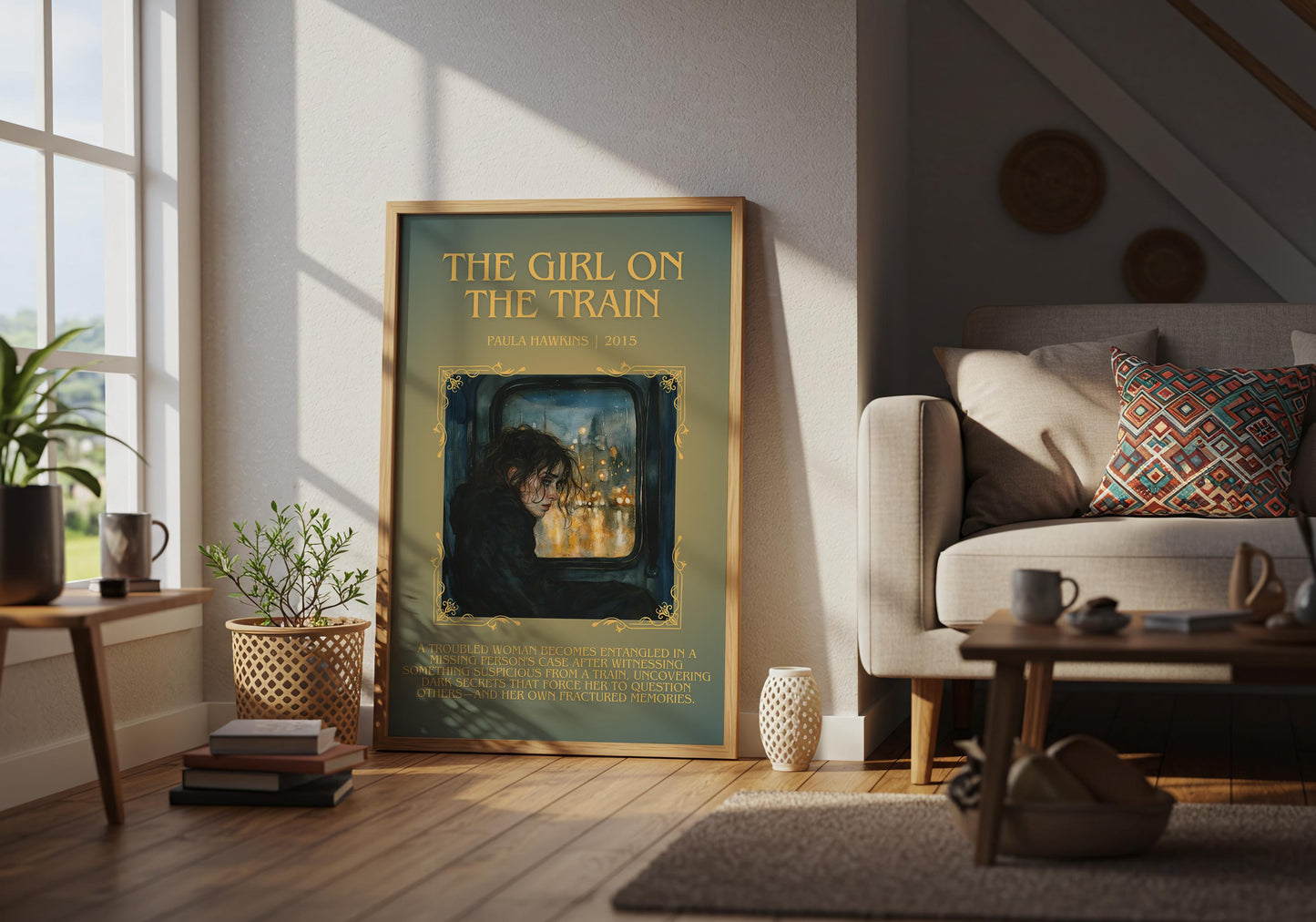 The Girl On The Train by Paula Hawkins | Descriptive Book Poster | Blurby