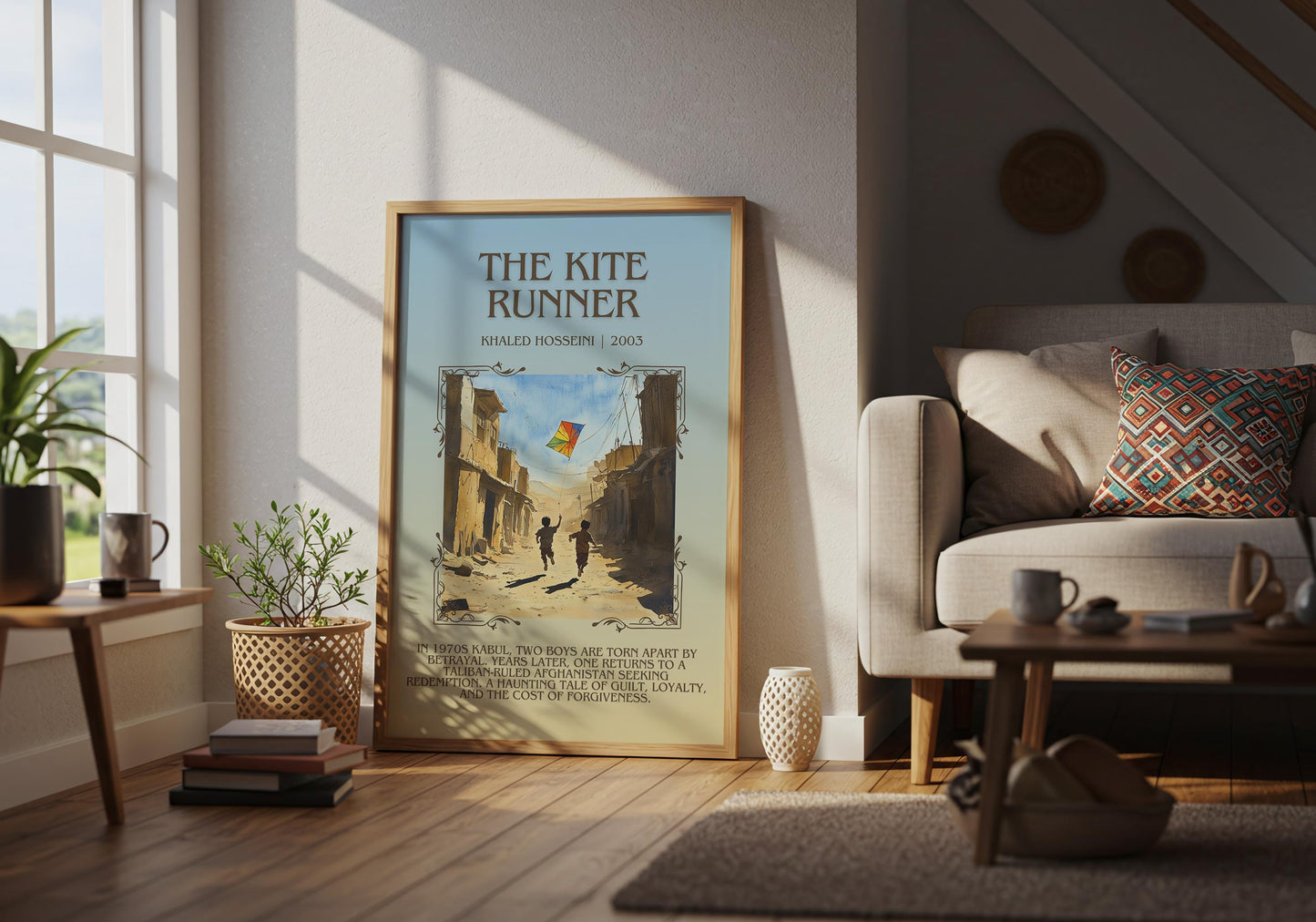 The Kite Runner by Khaled Hosseini | Descriptive Book Poster | Blurby