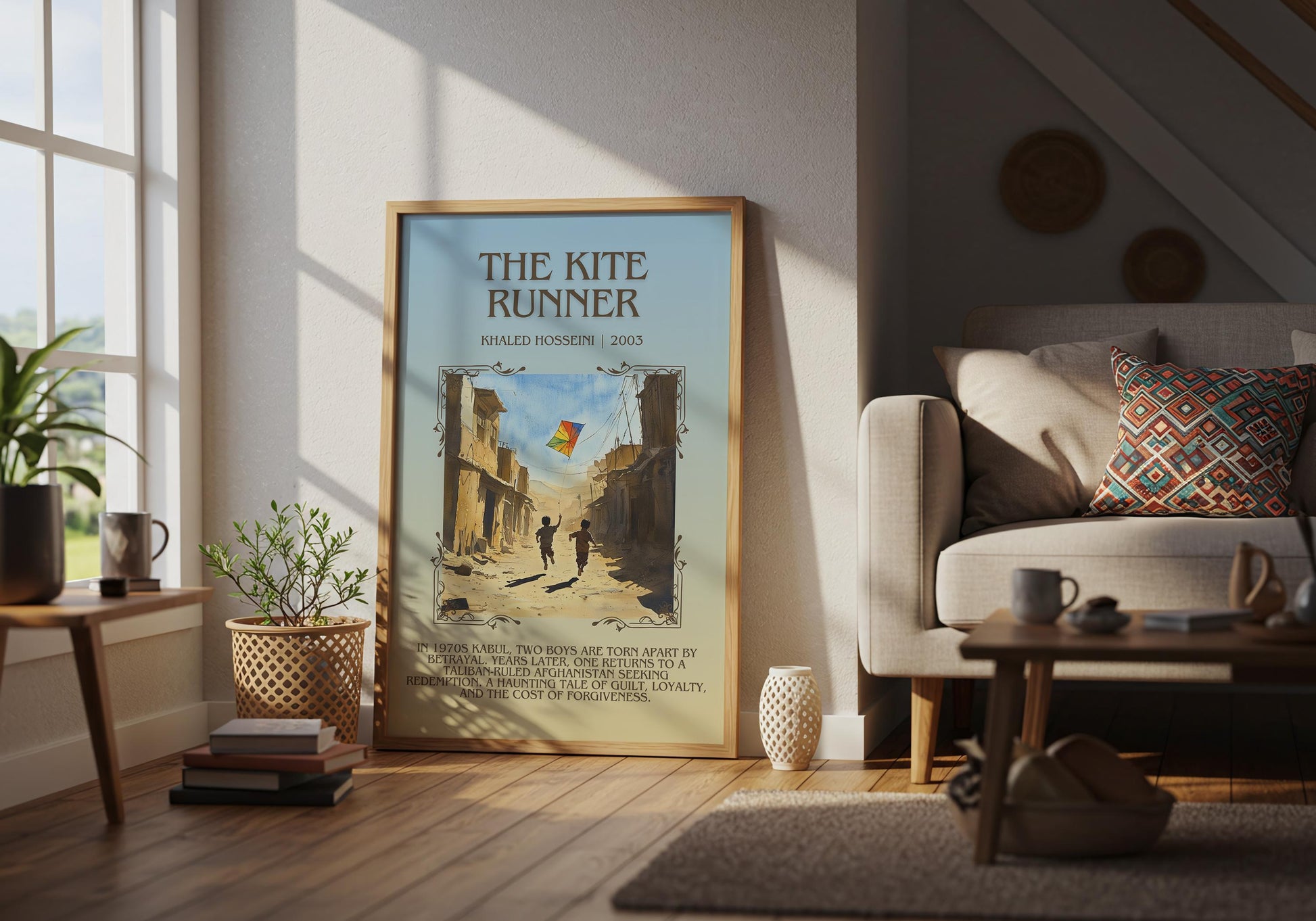 The Kite Runner by Khaled Hosseini | Descriptive Book Poster | Blurby