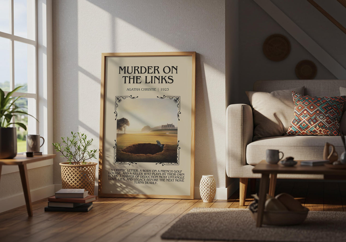 Murder On The Links by Agatha Christie | Descriptive Book Poster | Blurby