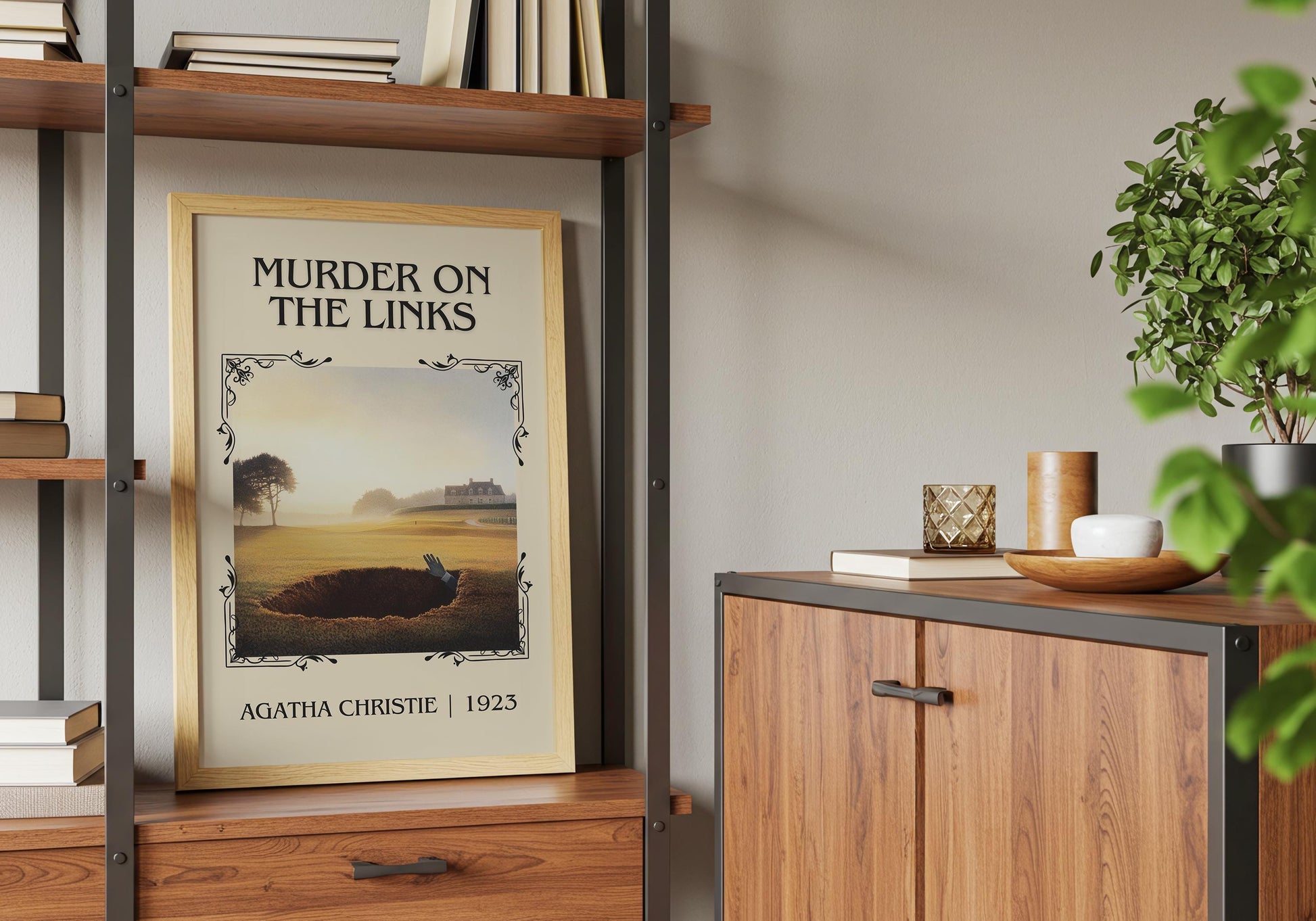 Murder On The Links by Agatha Christie | Descriptive Book Poster | Minimalist