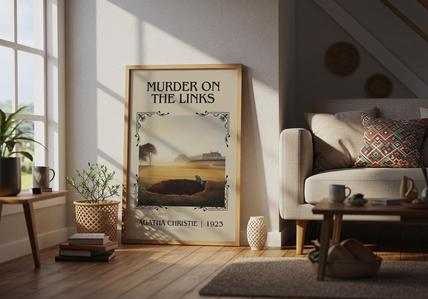 Murder On The Links by Agatha Christie | Descriptive Book Poster | Minimalist