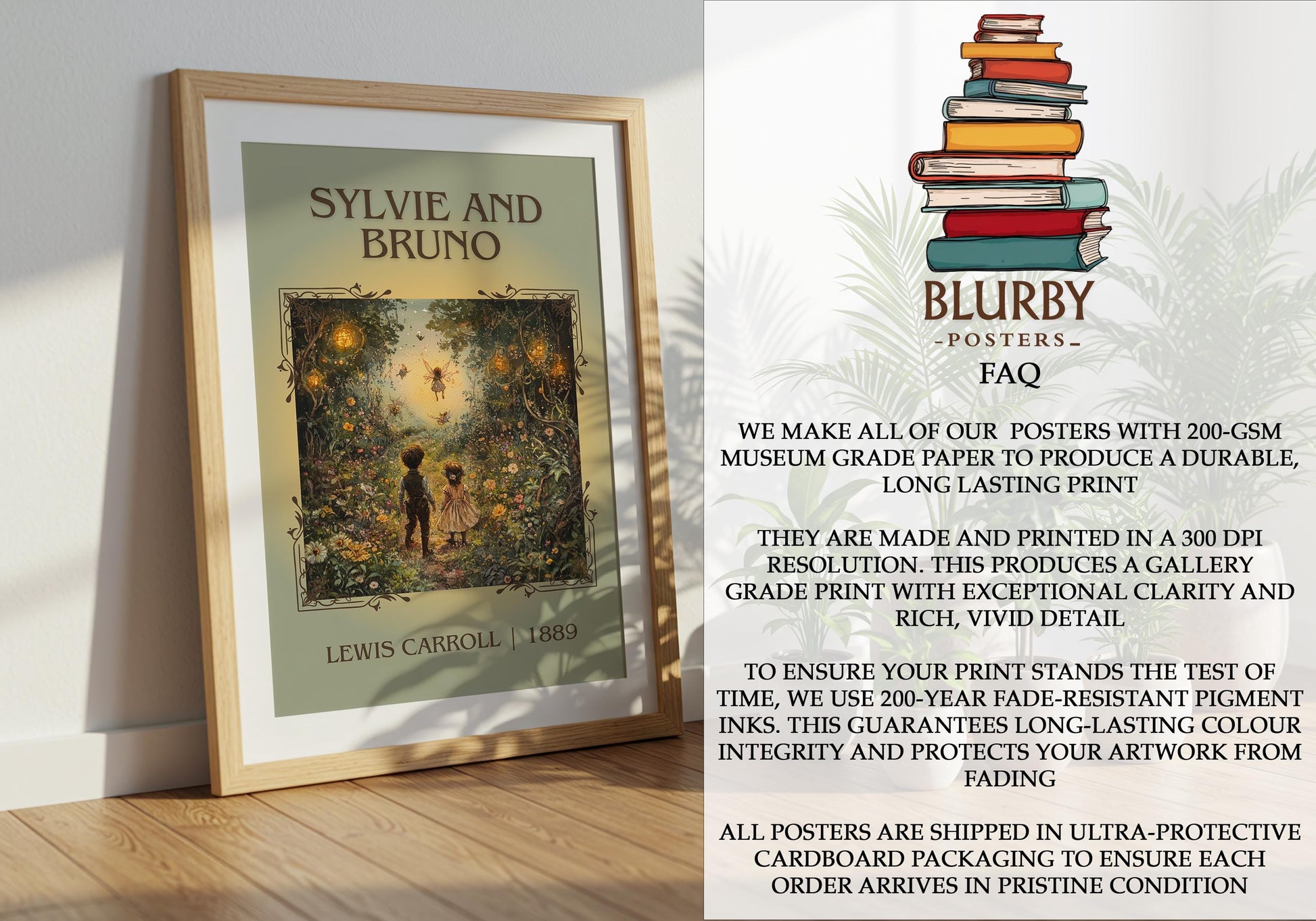 Sylvie And Bruno by Lewis Carroll | Descriptive Book Poster | Minimalist