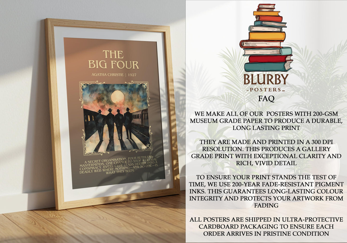 The Big Four by Agatha Christie | Descriptive Book Poster | Blurby