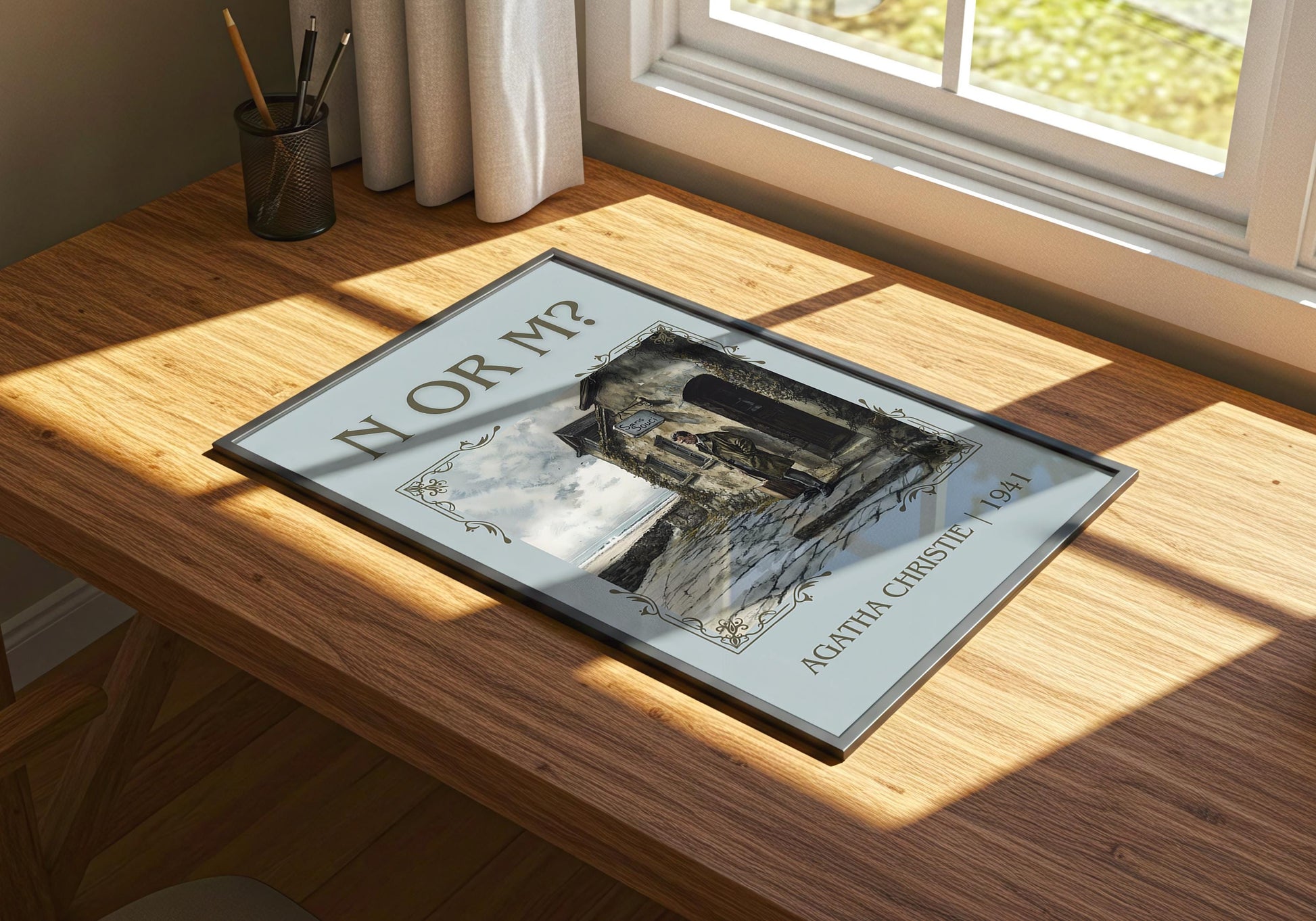 N Or M? by Agatha Christie | Descriptive Book Poster | Minimalist