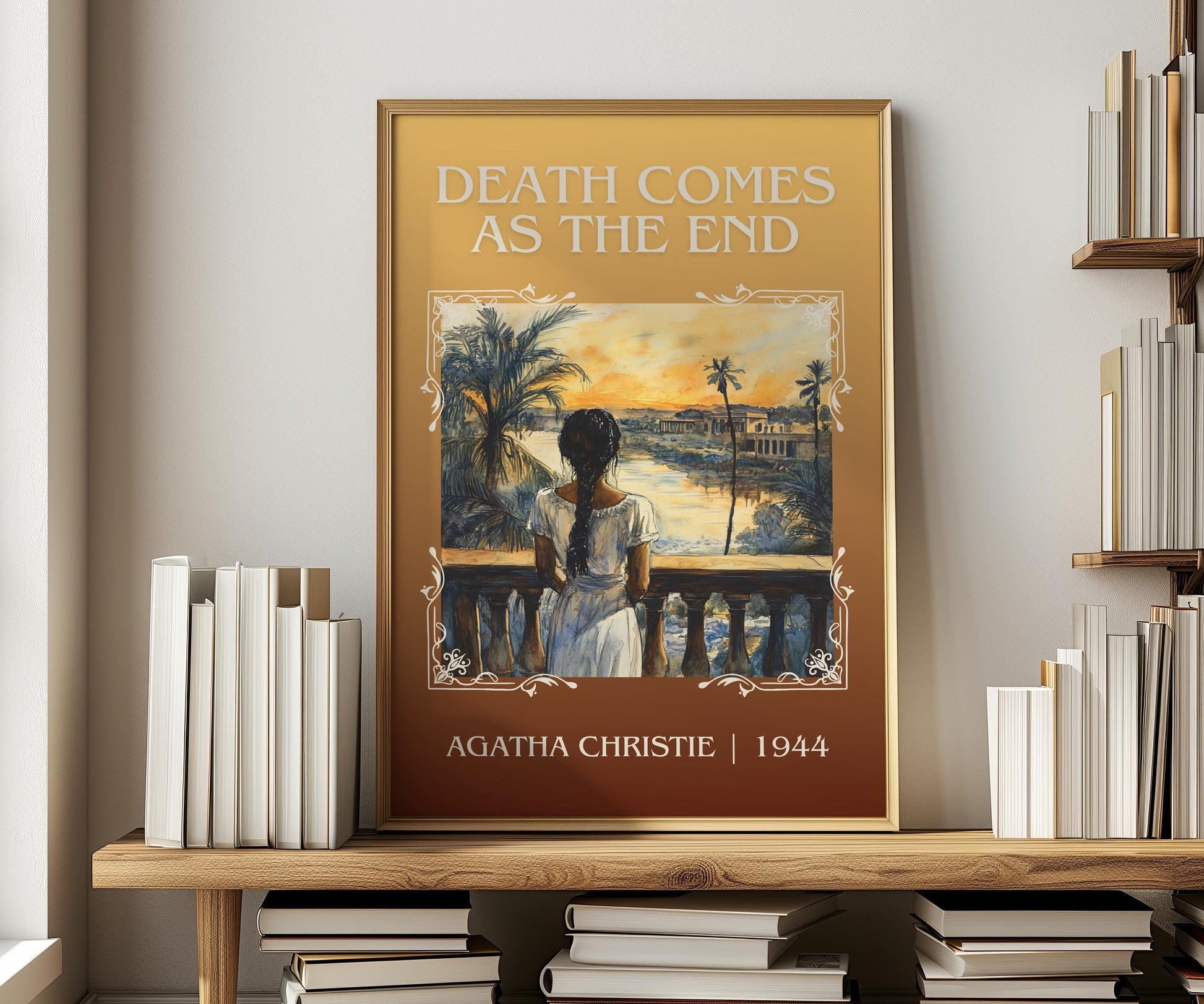Death Comes At The End by Agatha Christie | Descriptive Book Poster | Minimalist