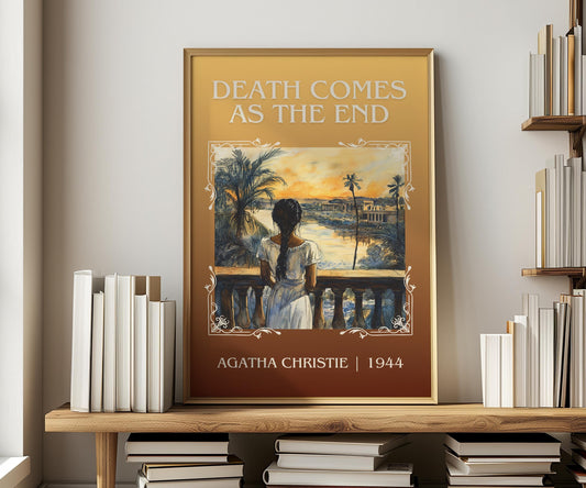 Death Comes At The End by Agatha Christie | Descriptive Book Poster | Minimalist