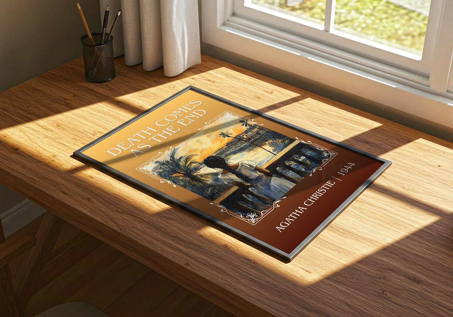 Death Comes At The End by Agatha Christie | Descriptive Book Poster | Minimalist