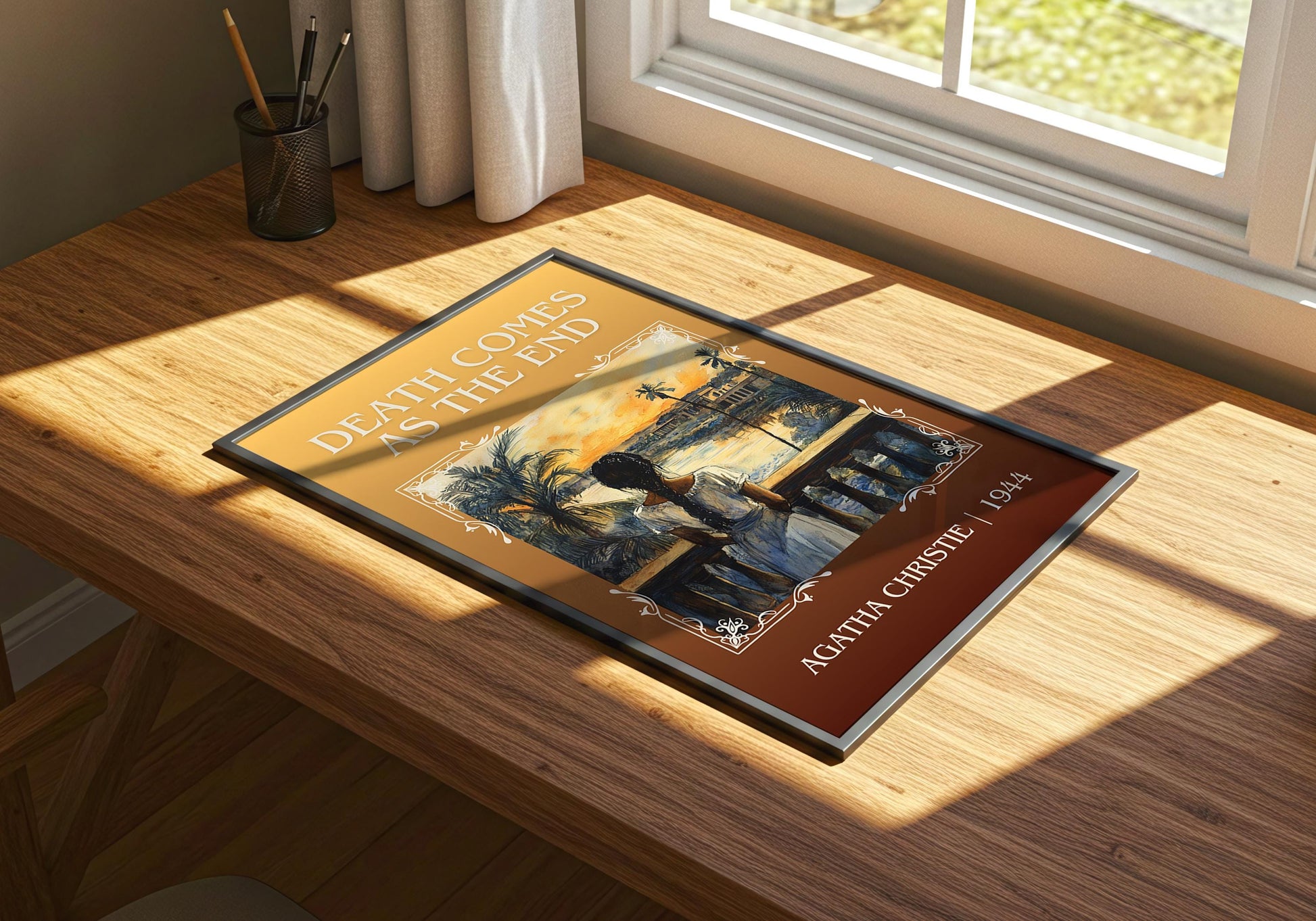 Death Comes At The End by Agatha Christie | Descriptive Book Poster | Minimalist