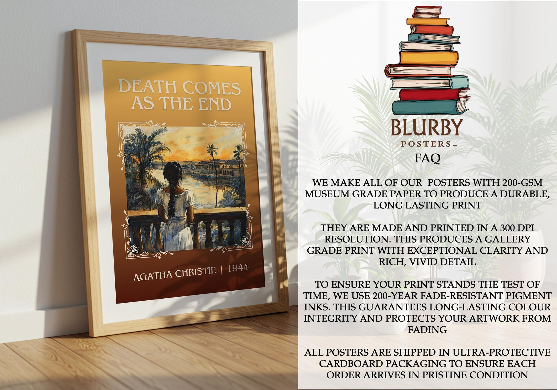 Death Comes At The End by Agatha Christie | Descriptive Book Poster | Minimalist