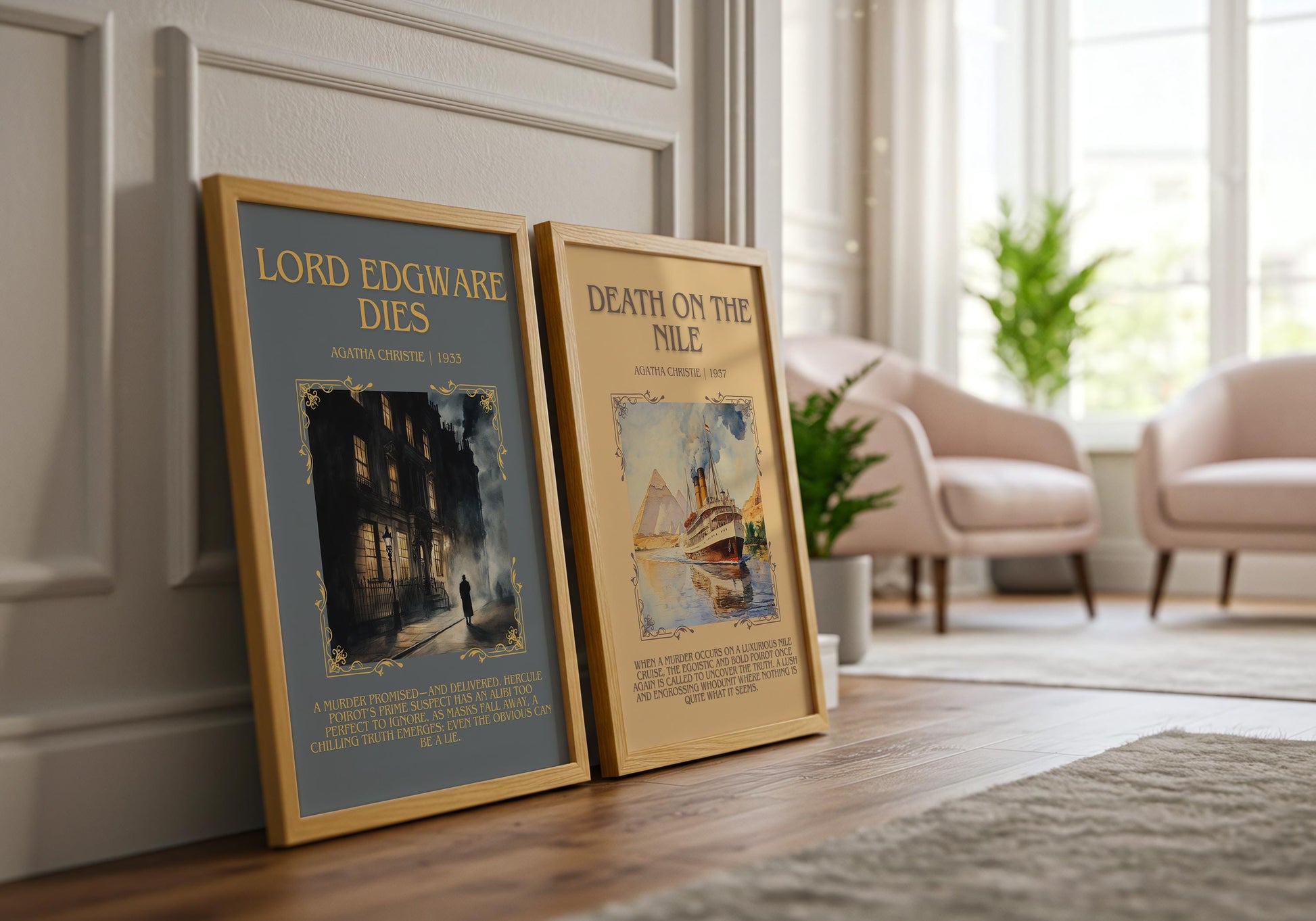 Lord Edgware Dies by Agatha Christie | Descriptive Book Poster | Blurby