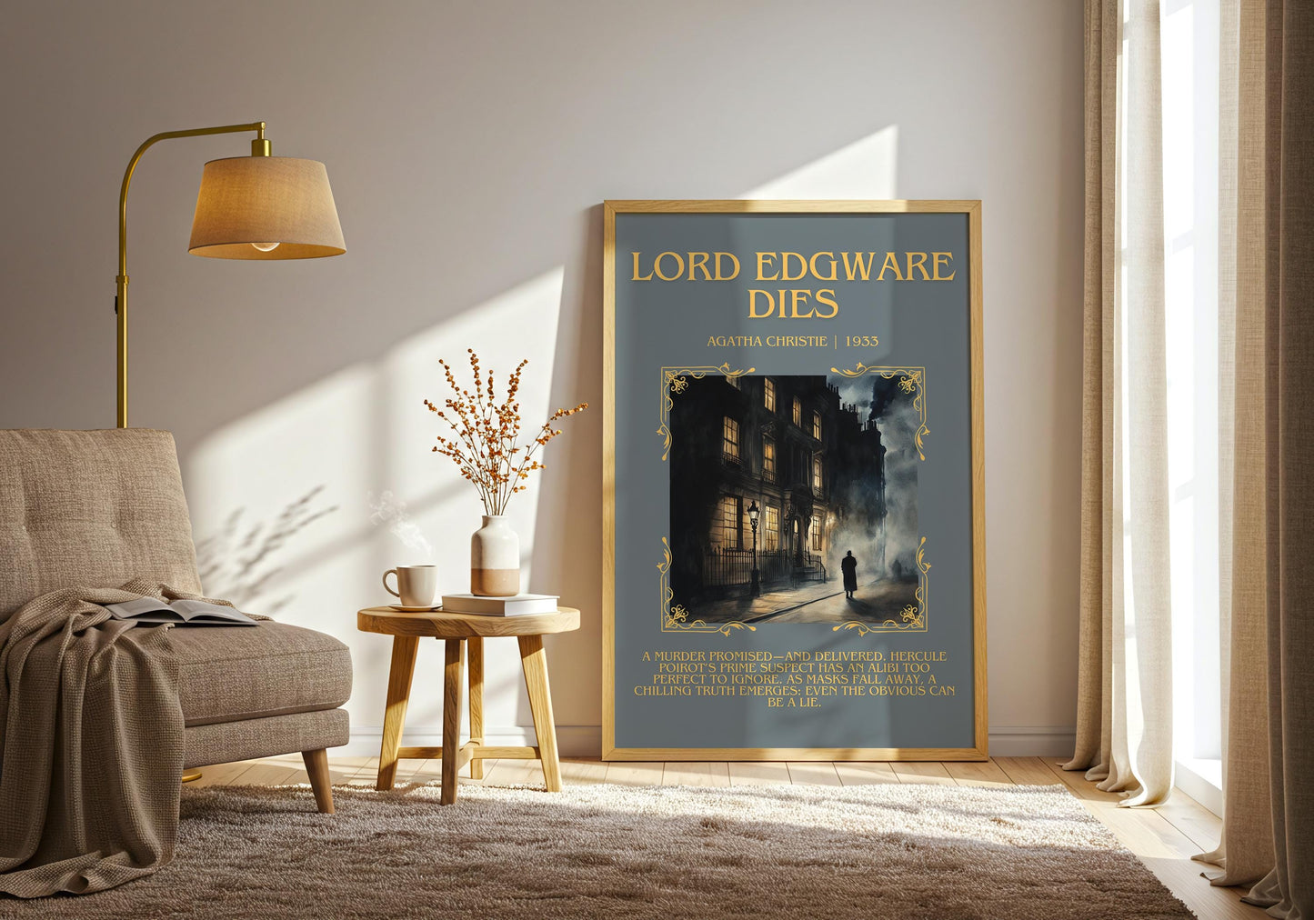 Lord Edgware Dies by Agatha Christie | Descriptive Book Poster | Blurby