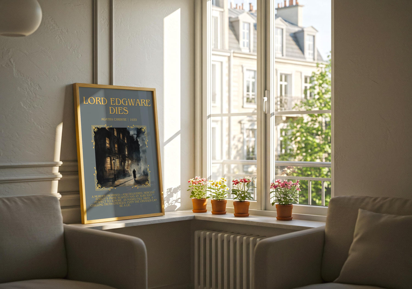 Lord Edgware Dies by Agatha Christie | Descriptive Book Poster | Blurby