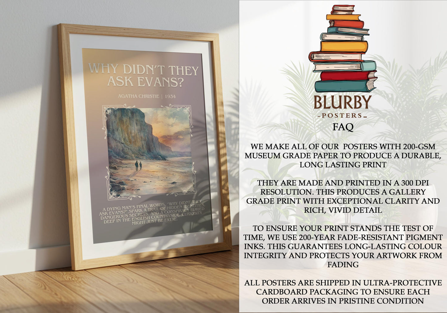 Why Didn't They Ask Evans? by Agatha Christie | Descriptive Book Poster | Blurby