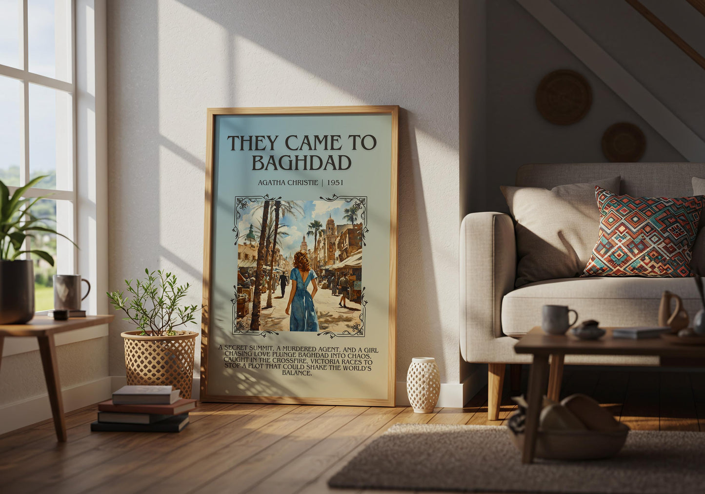 They Came To Baghdad by Agatha Christie | Descriptive Book Poster | Blurby