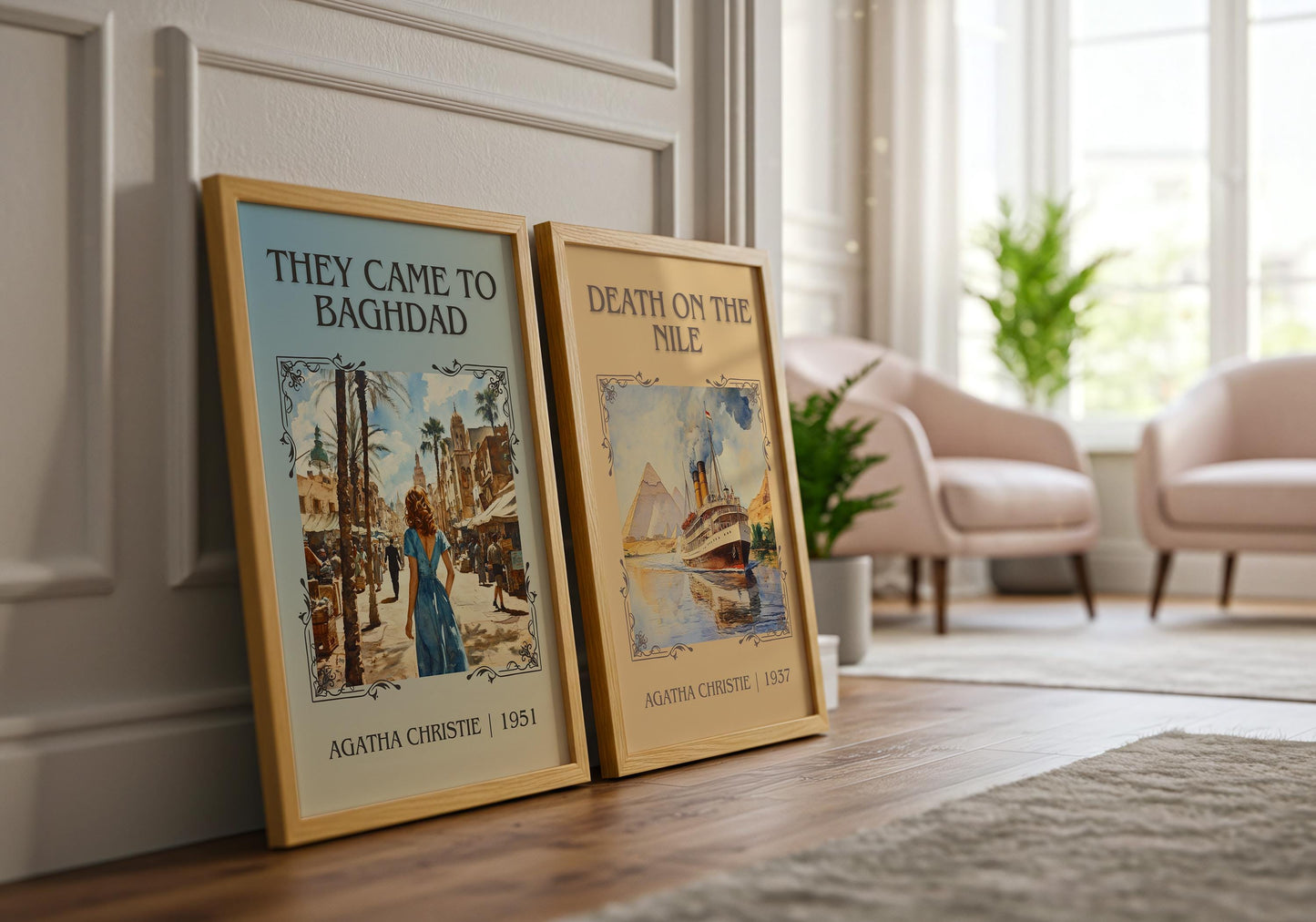 They Came To Baghdad by Agatha Christie | Descriptive Book Poster | Minimalist