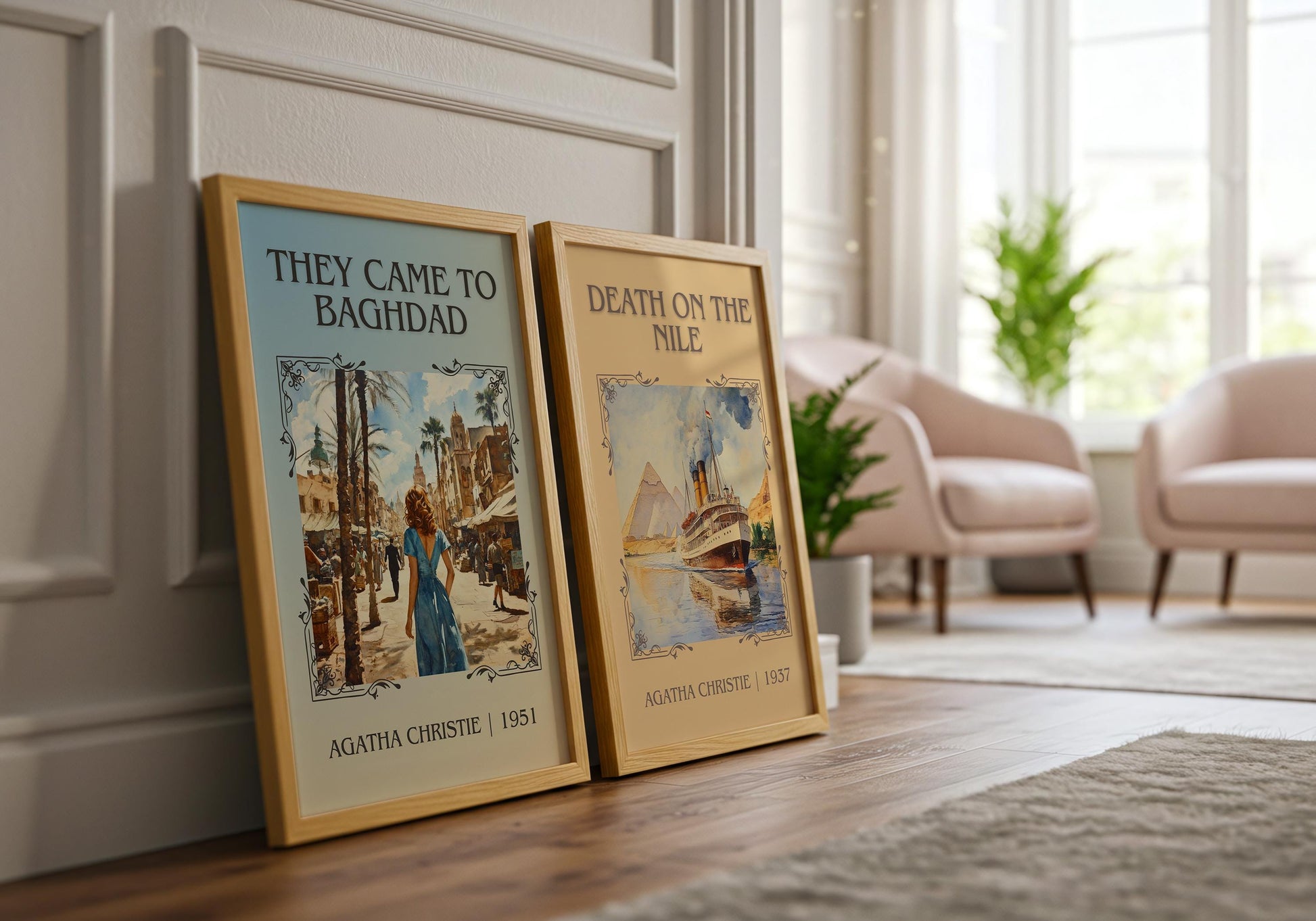 They Came To Baghdad by Agatha Christie | Descriptive Book Poster | Minimalist