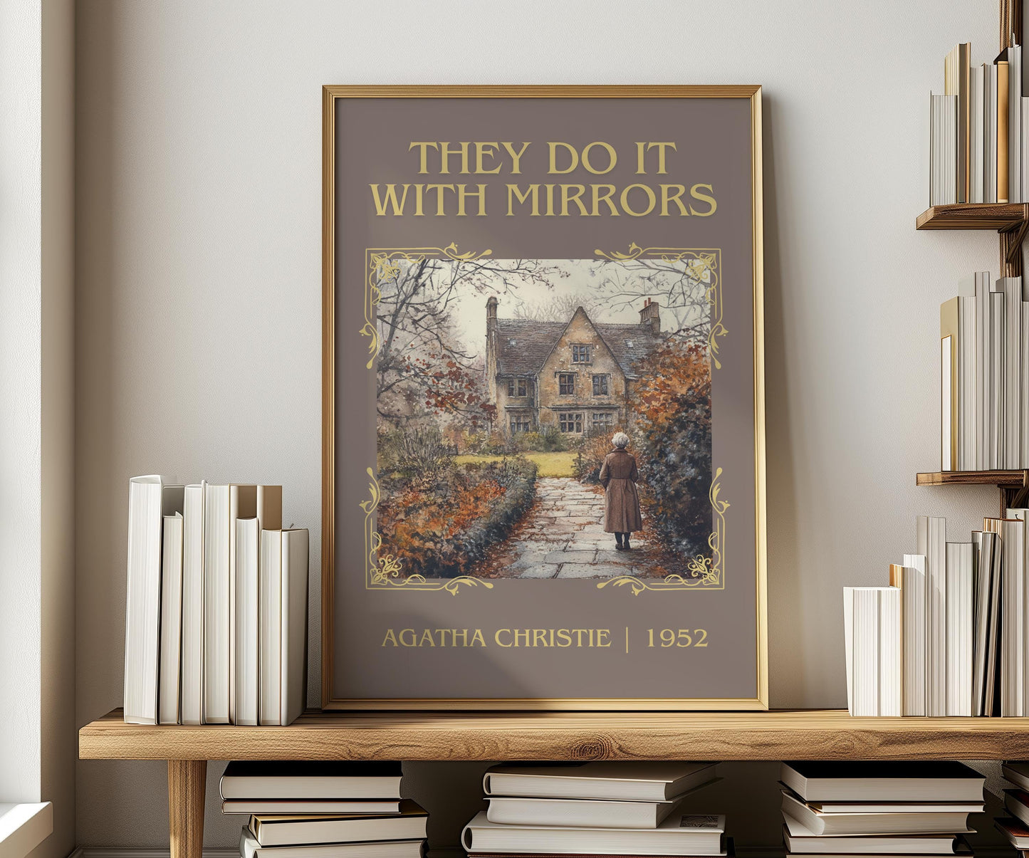 They Do It With Mirrors by Agatha Christie | Descriptive Book Poster | Minimalist