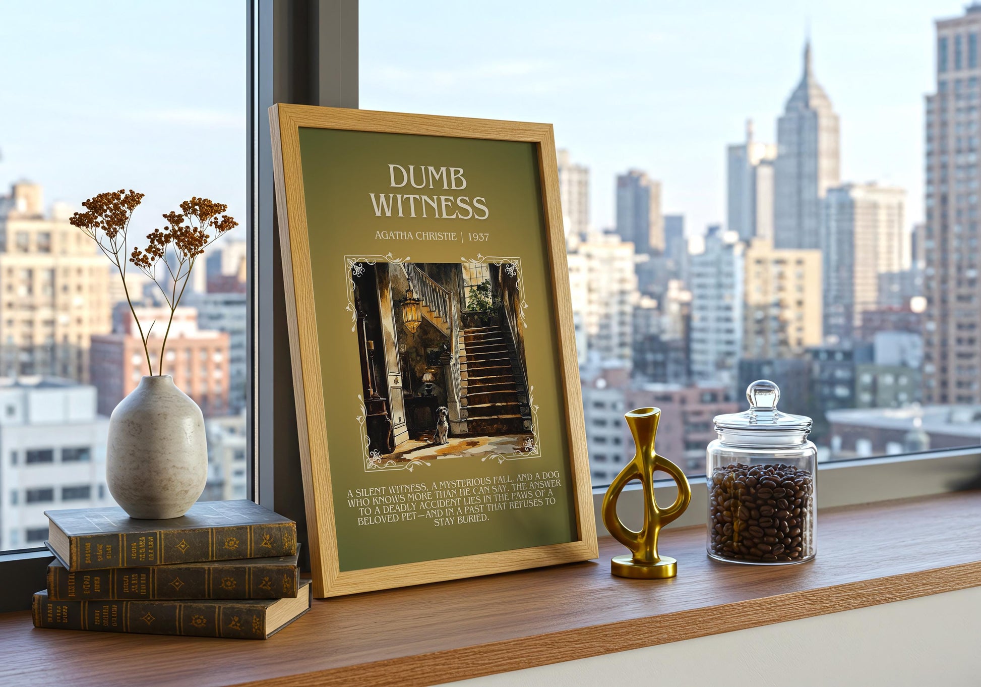 Dumb Witness by Agatha Christie | Descriptive Book Poster | Blurby