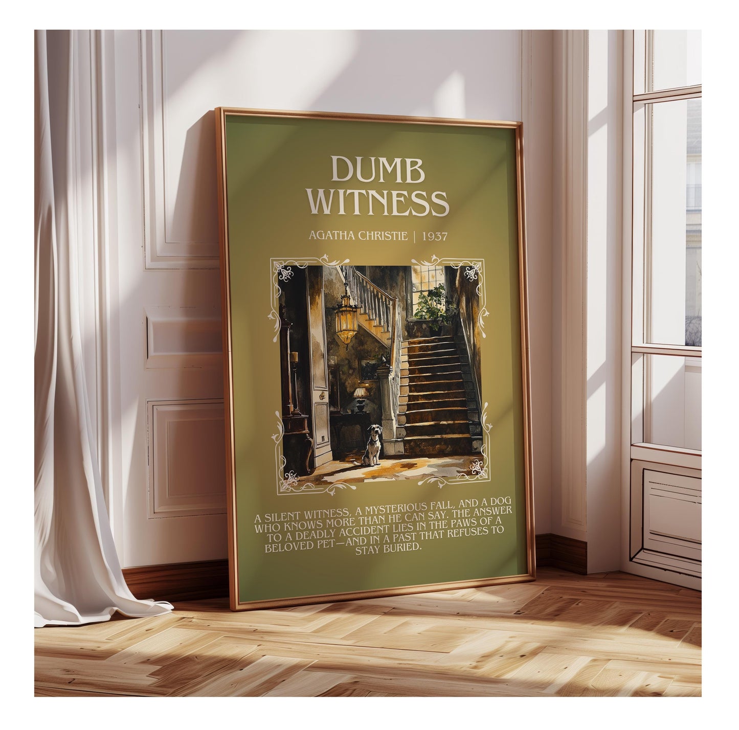 Dumb Witness by Agatha Christie | Descriptive Book Poster | Blurby