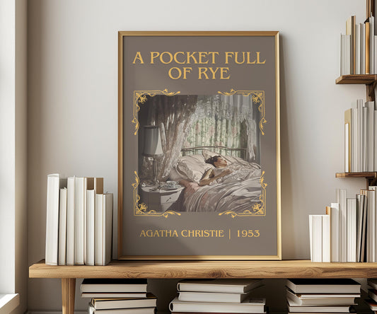 A Pocket Full Of Rye by Agatha Christie | Descriptive Book Poster | Minimalist