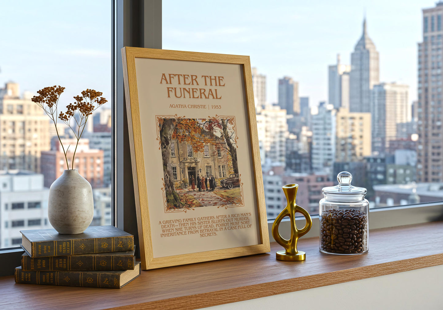 After The Funeral by Agatha Christie | Descriptive Book Poster | Blurby