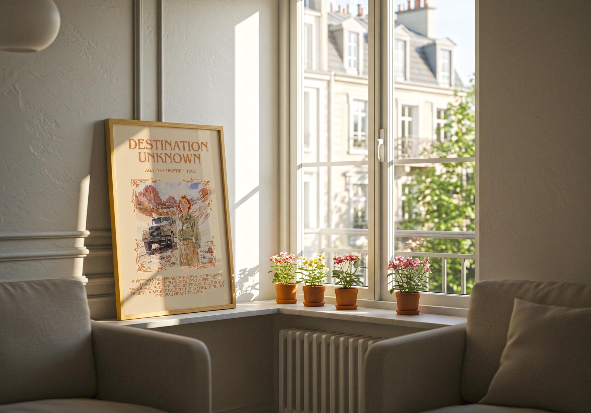 Destination Unknown by Agatha Christie | Descriptive Book Poster | Blurby