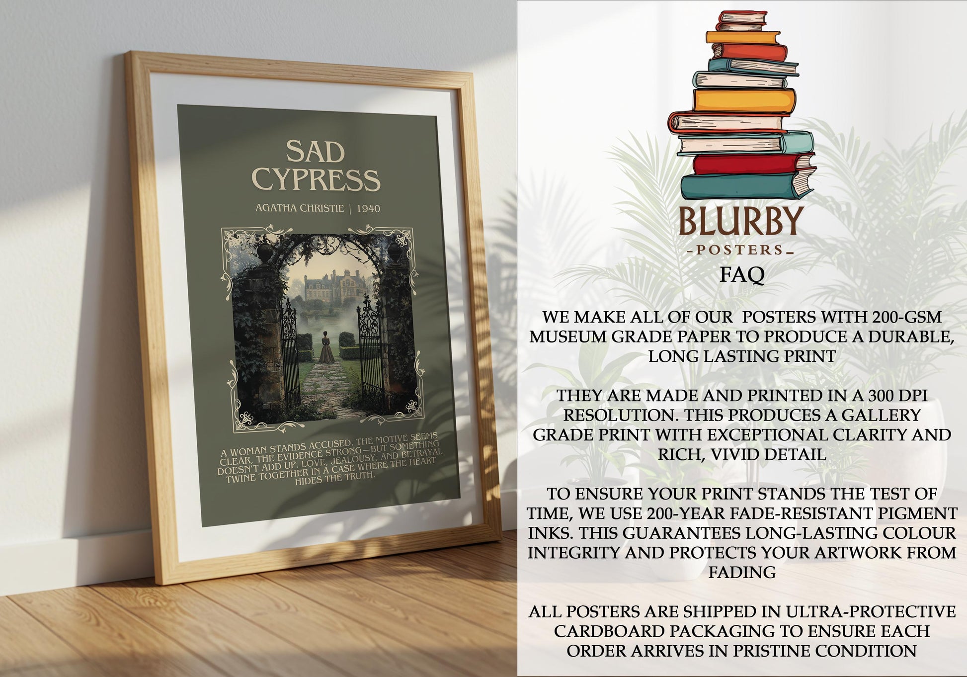 Sad Cypress by Agatha Christie | Descriptive Book Poster | Blurby