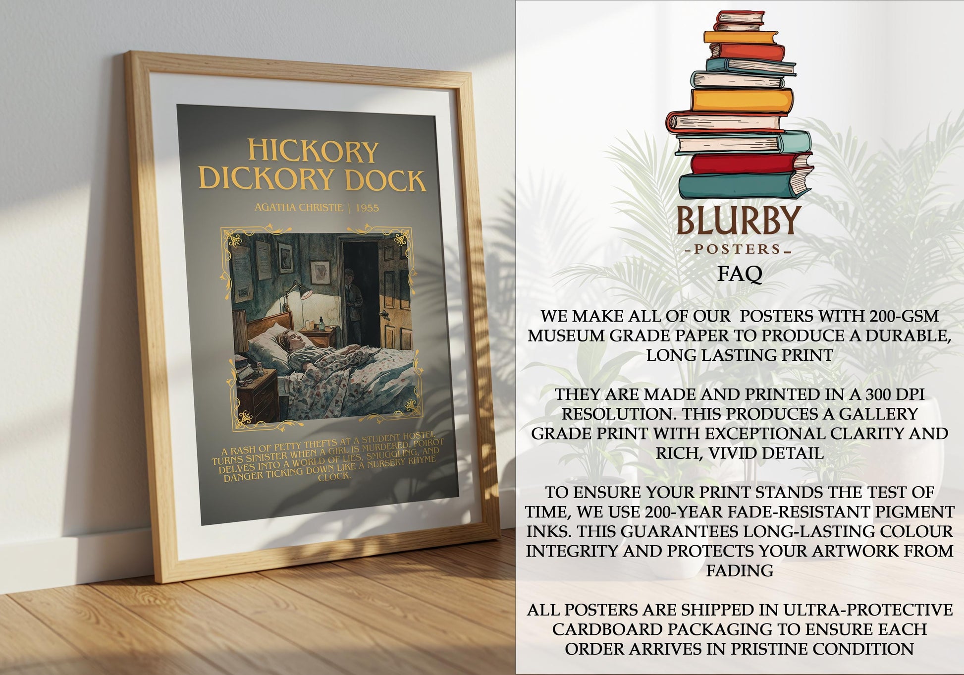 Hickory Dickory Dock by Agatha Christie | Descriptive Book Poster | Blurby