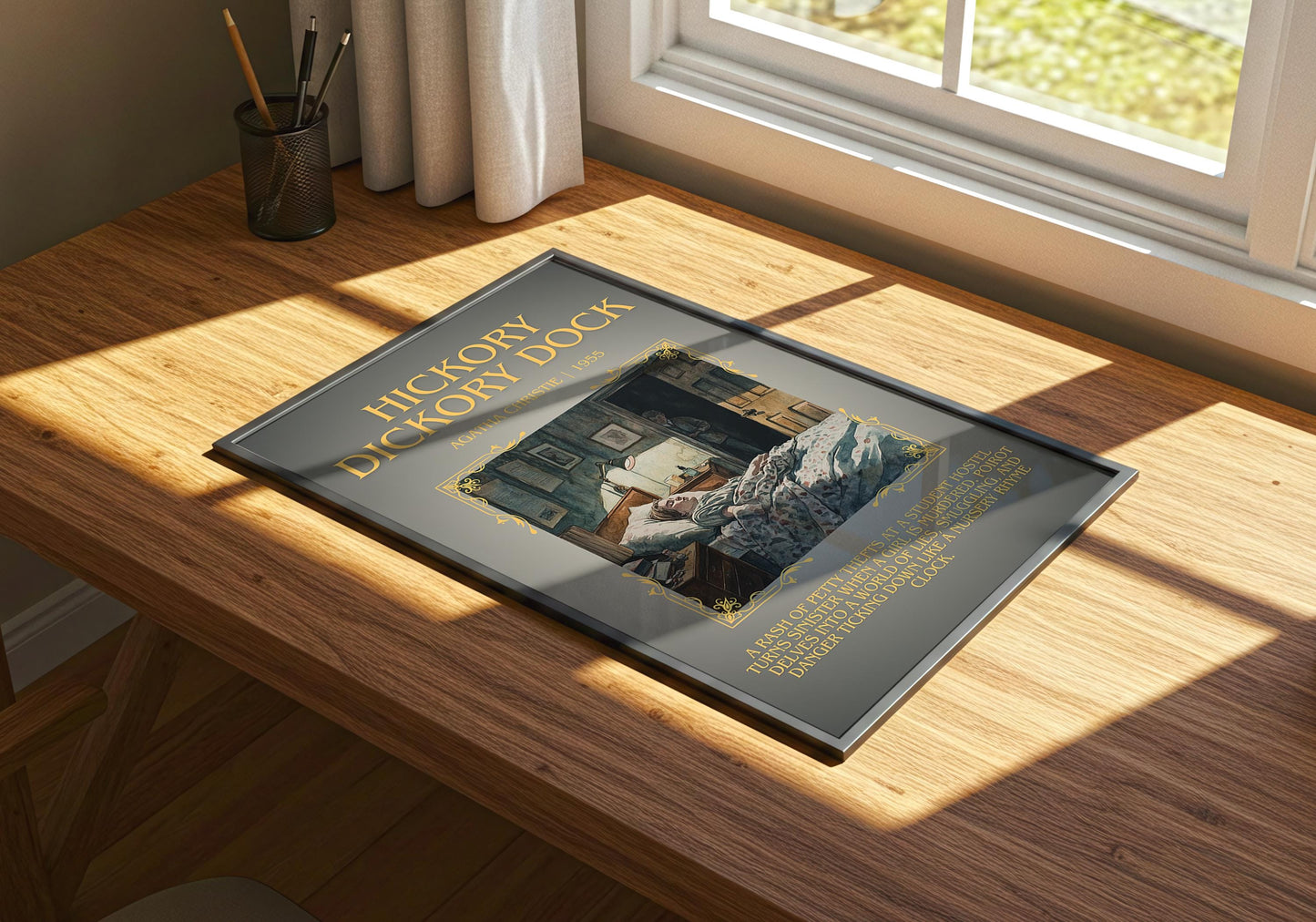 Hickory Dickory Dock by Agatha Christie | Descriptive Book Poster | Blurby