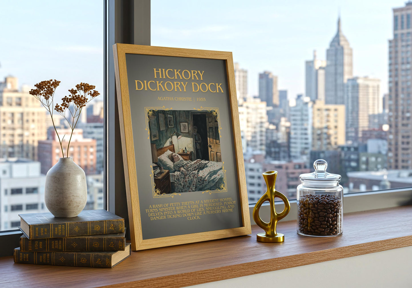 Hickory Dickory Dock by Agatha Christie | Descriptive Book Poster | Blurby