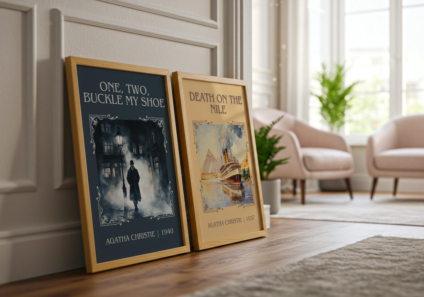 One Two Buckle My Shoe by Agatha Christie | Descriptive Book Poster | Minimalist