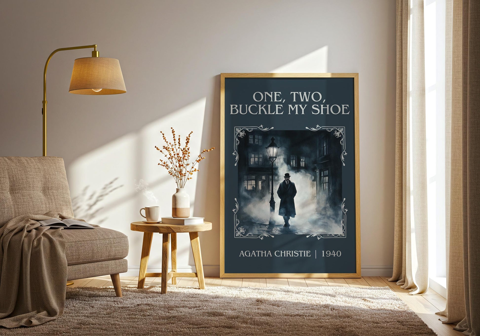 One Two Buckle My Shoe by Agatha Christie | Descriptive Book Poster | Minimalist