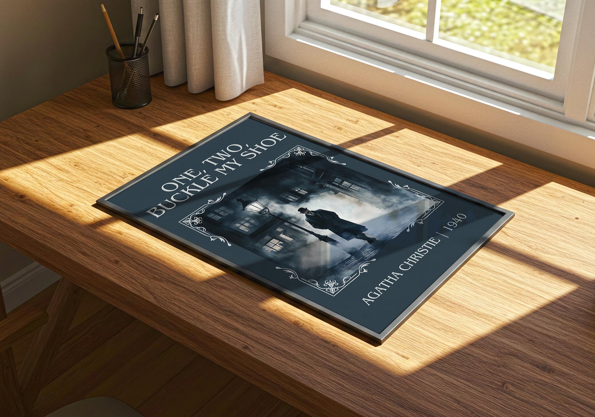 One Two Buckle My Shoe by Agatha Christie | Descriptive Book Poster | Minimalist