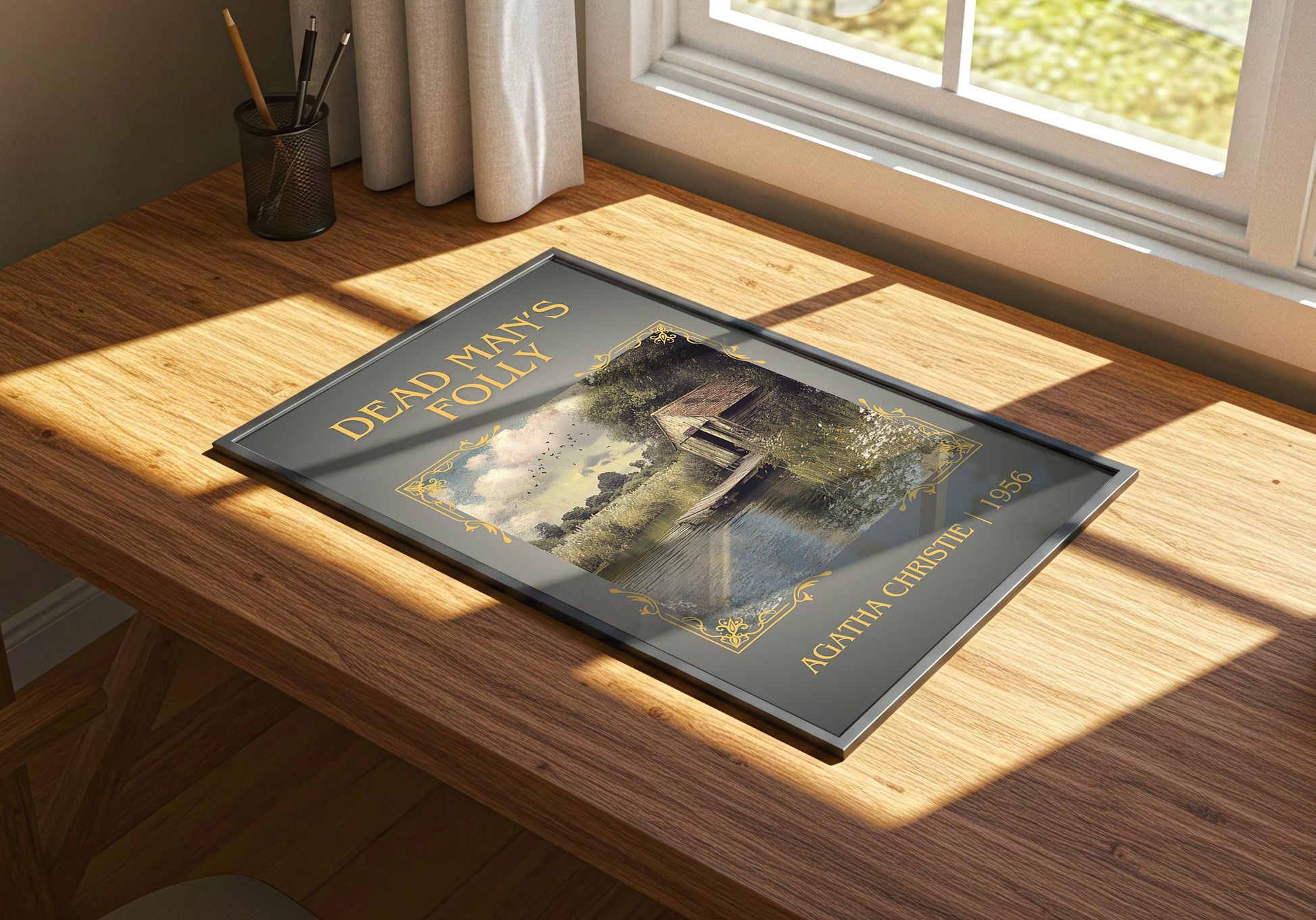 Dead Man's Folly by Agatha Christie | Descriptive Book Poster | Minimalist