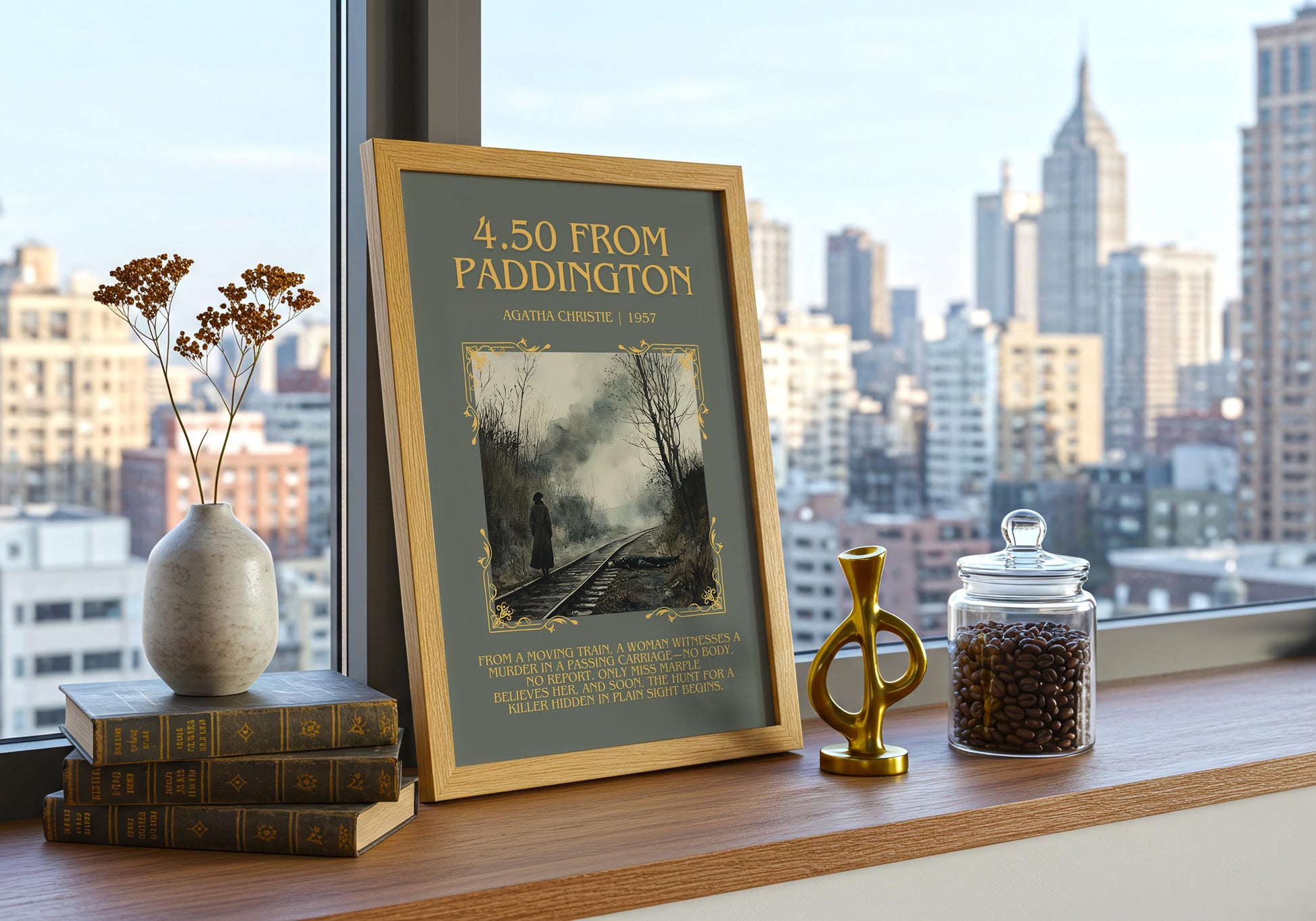 4.50 From Paddington by Agatha Christie | Descriptive Book Poster | Blurby