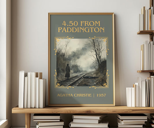 4.50 From Paddington by Agatha Christie | Descriptive Book Poster | Minimalist
