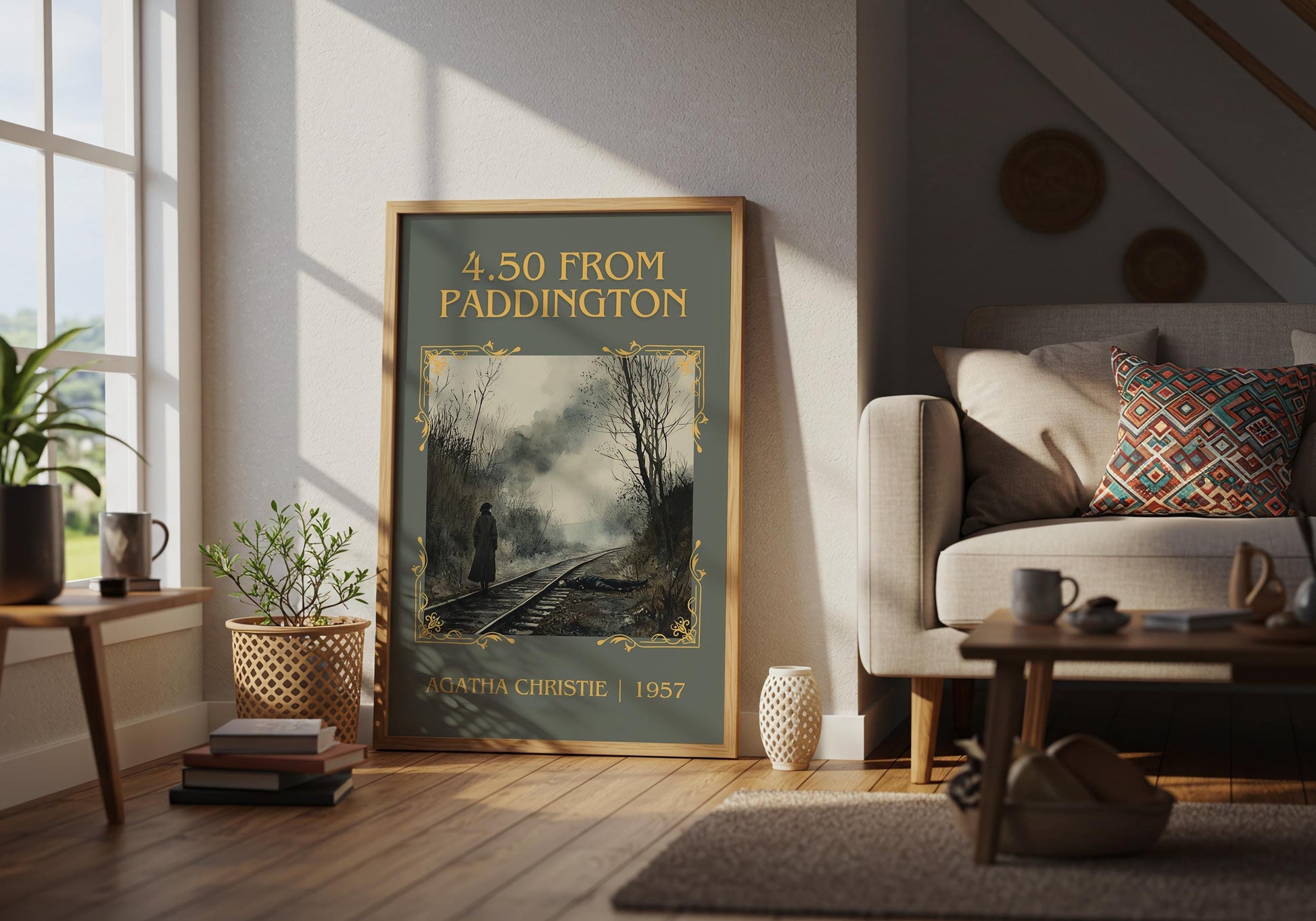4.50 From Paddington by Agatha Christie | Descriptive Book Poster | Minimalist