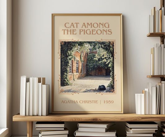 Cat Among The Pigeons by Agatha Christie | Descriptive Book Poster | Minimalist