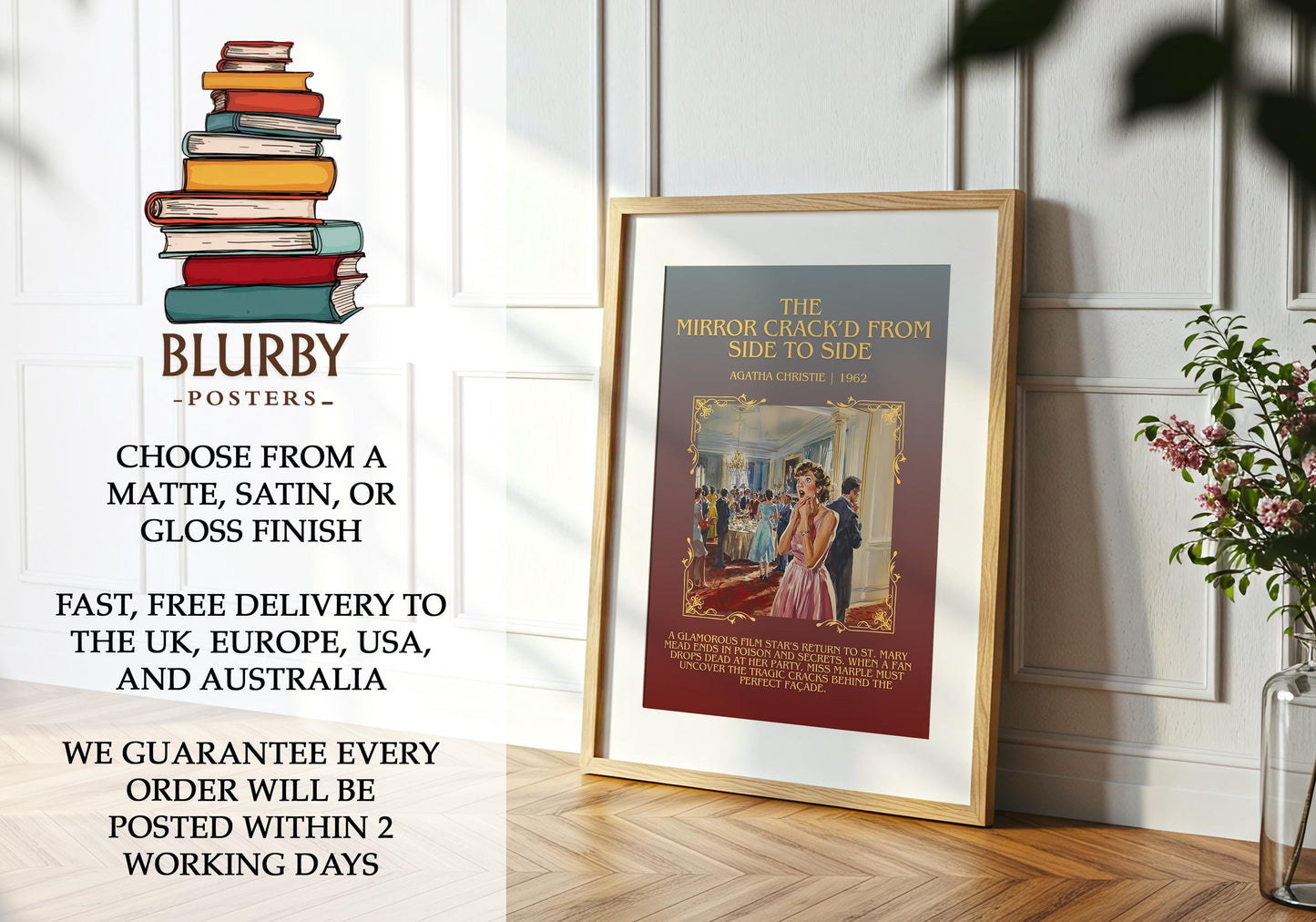 The Mirror Crack'd From Side To Side by Agatha Christie | Descriptive Book Poster | Blurby