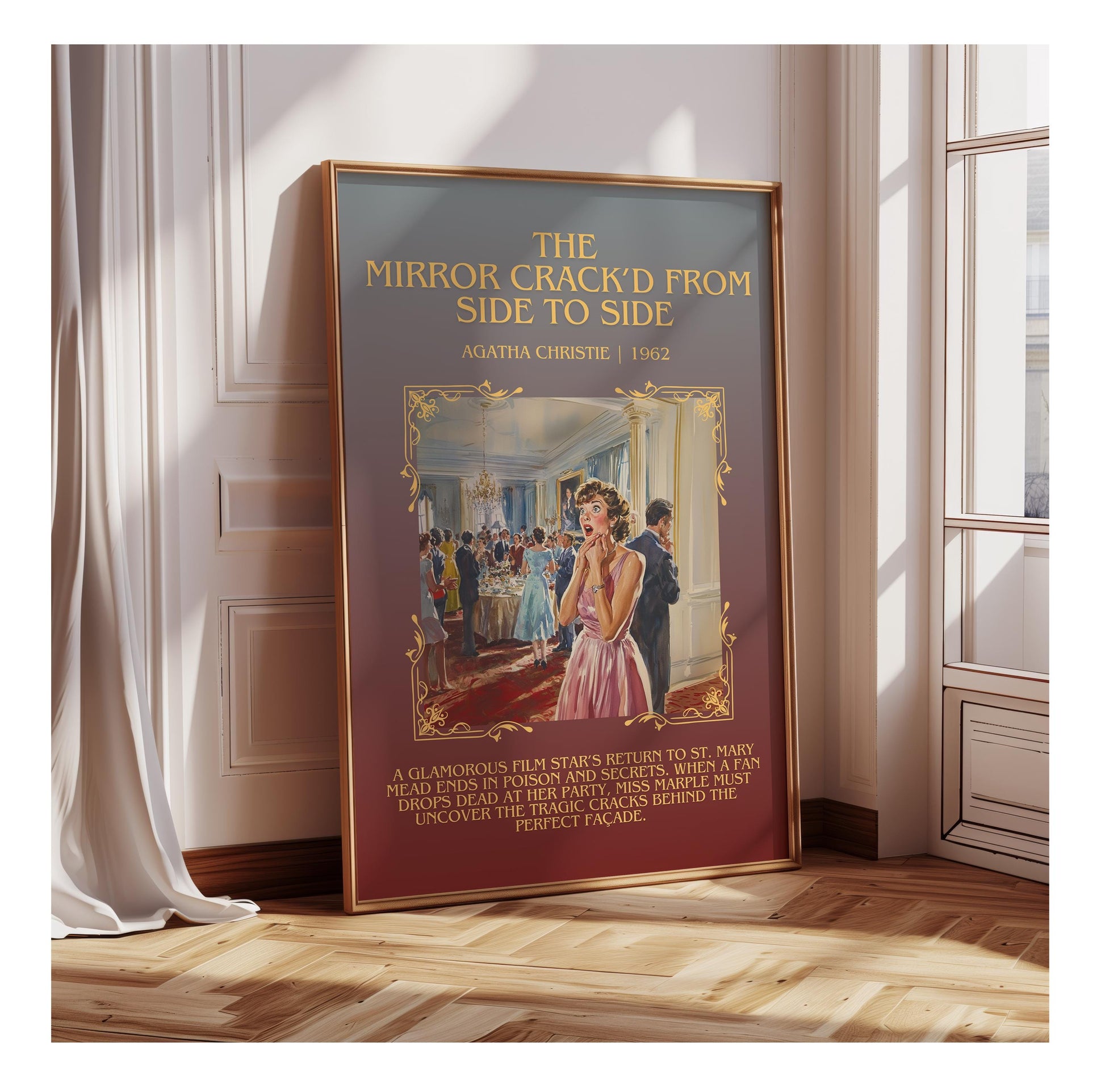 The Mirror Crack'd From Side To Side by Agatha Christie | Descriptive Book Poster | Blurby